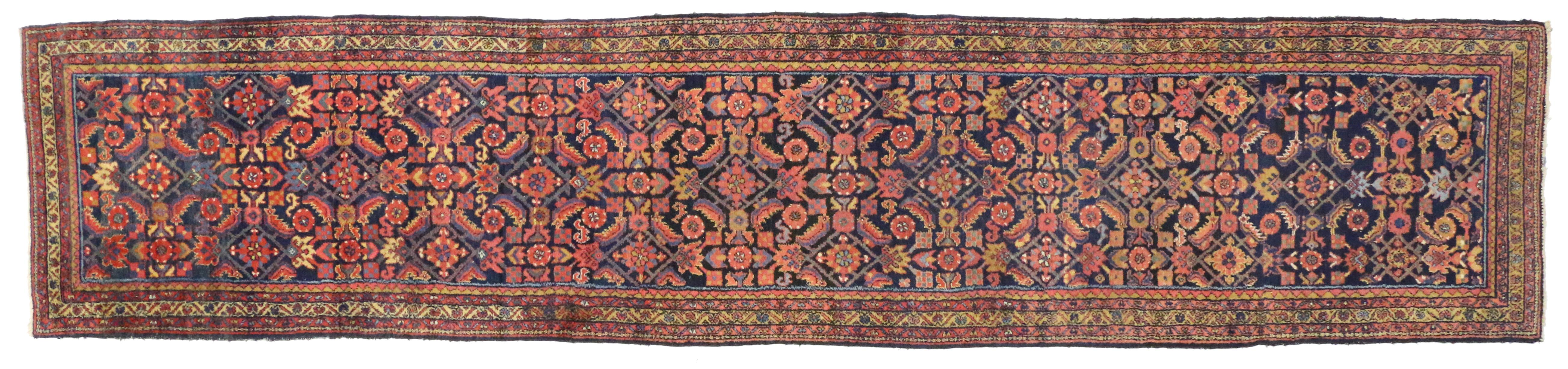 Antique Persian Malayer Runner with Modern Victorian Style For Sale 6