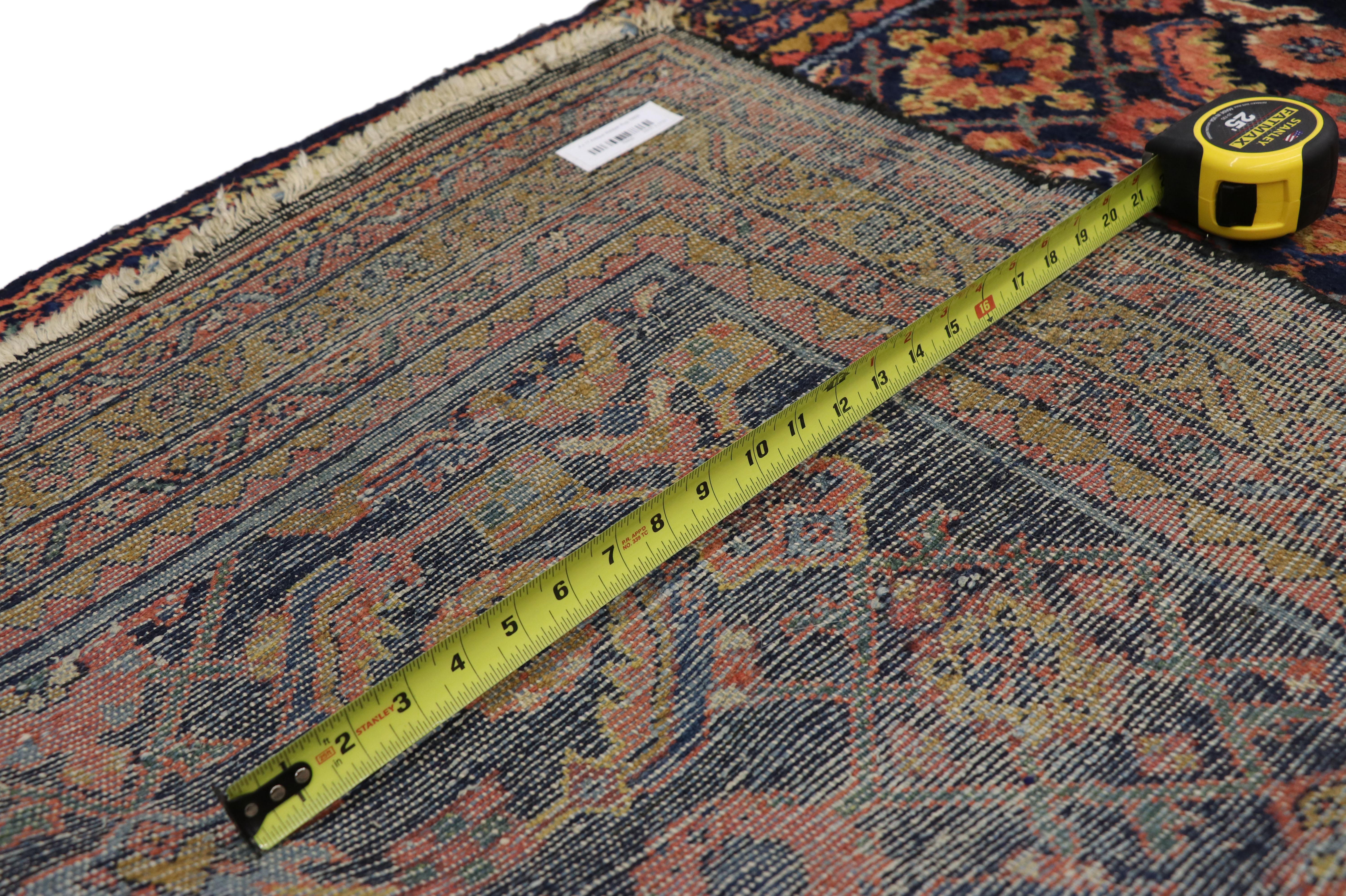 20th Century Antique Persian Malayer Runner with Modern Victorian Style For Sale