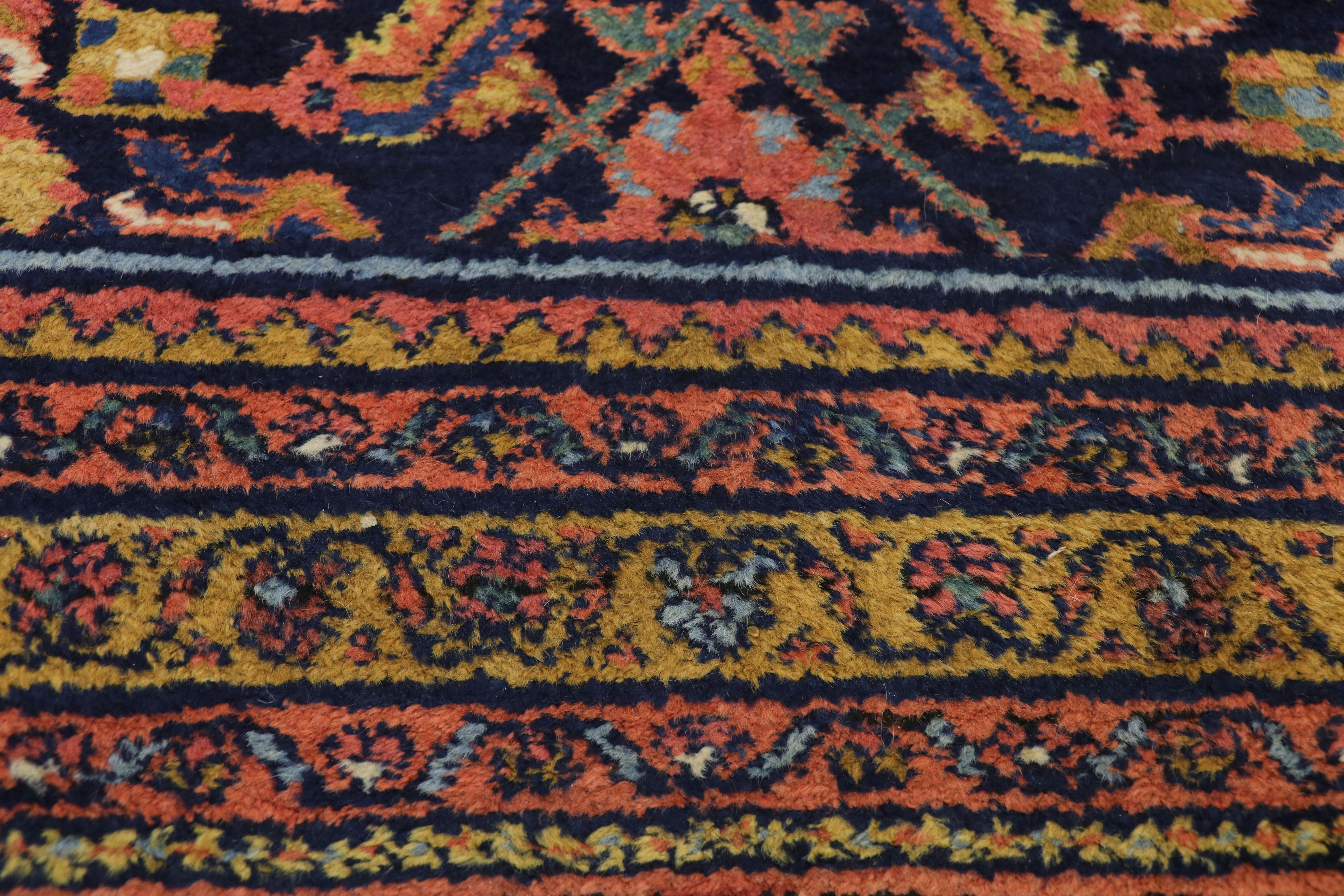 Antique Persian Malayer Runner with Modern Victorian Style In Good Condition For Sale In Dallas, TX