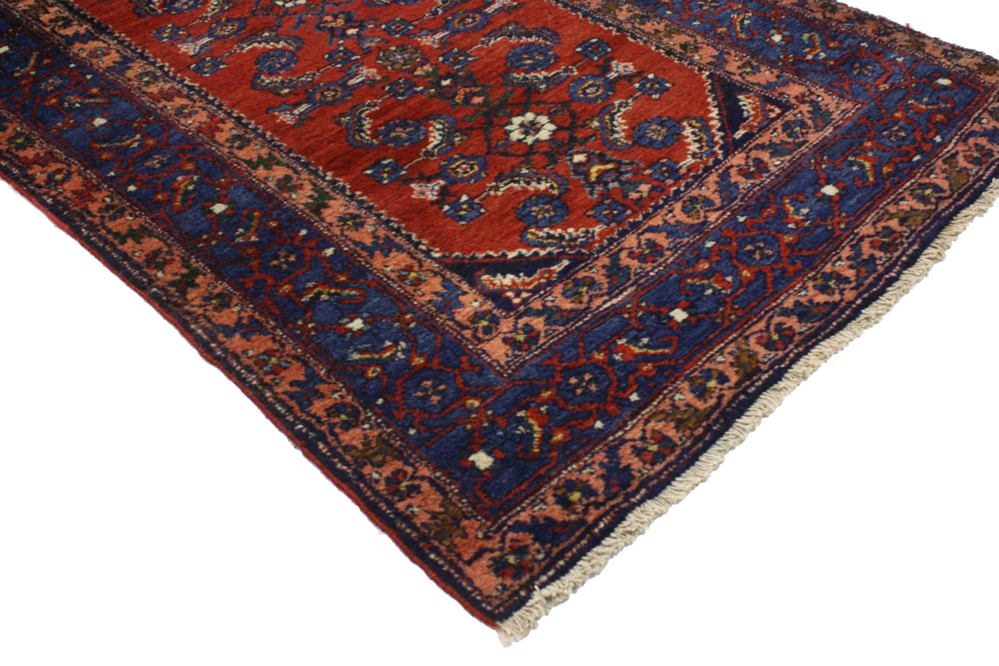 Antique Persian Malayer Long Runner with Elizabeth Tudor Style For Sale 6