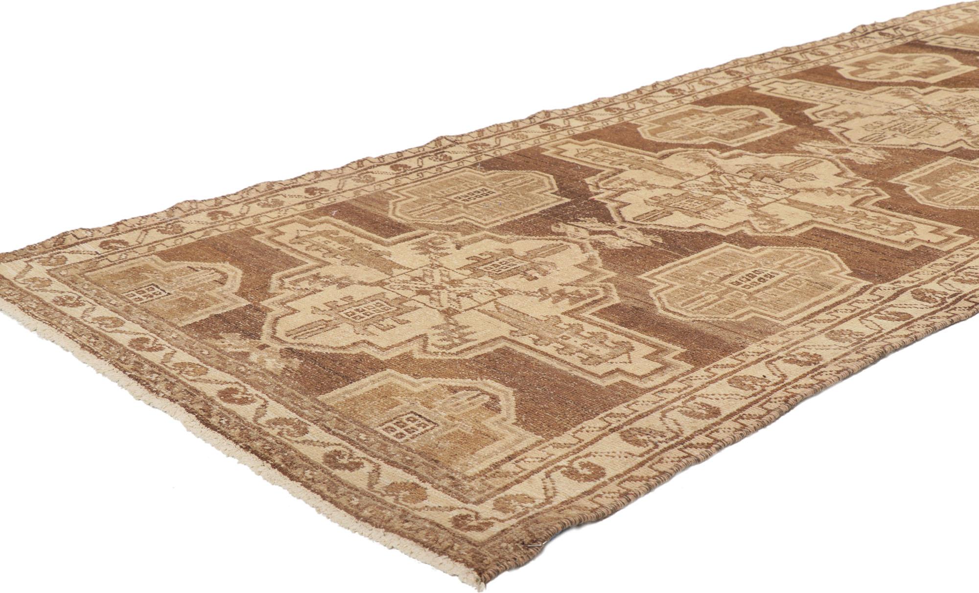 53757 Antique Persian Malayer runner, 03'03 x 09'09. Perfect for a hallway, long entry, grand foyer, designer entryway, galley kitchen, corridor, long stair landing, grand parlor, home office, private library, conservatory, wine cellar, executive