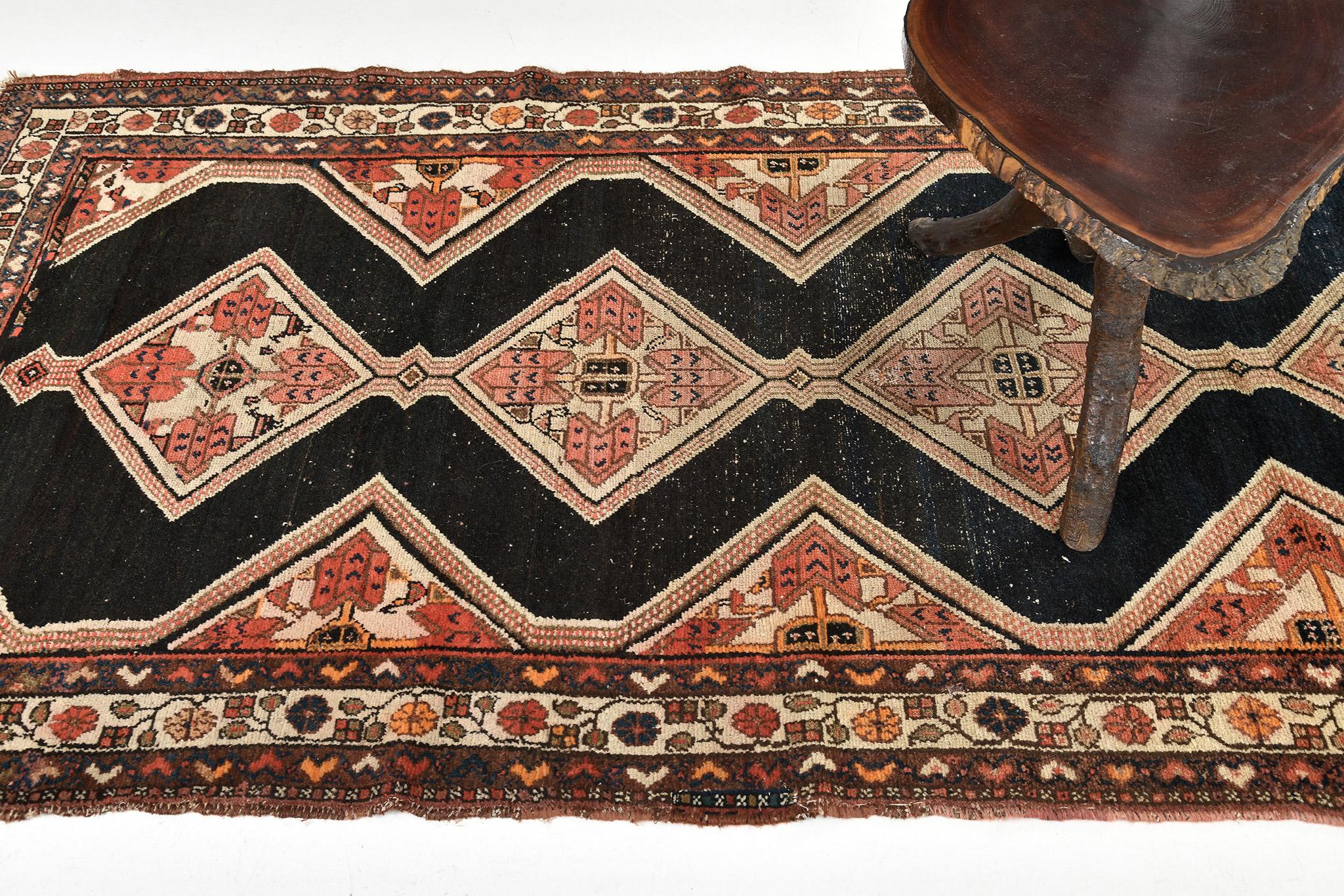 Wool Antique Persian Malayer Runner For Sale