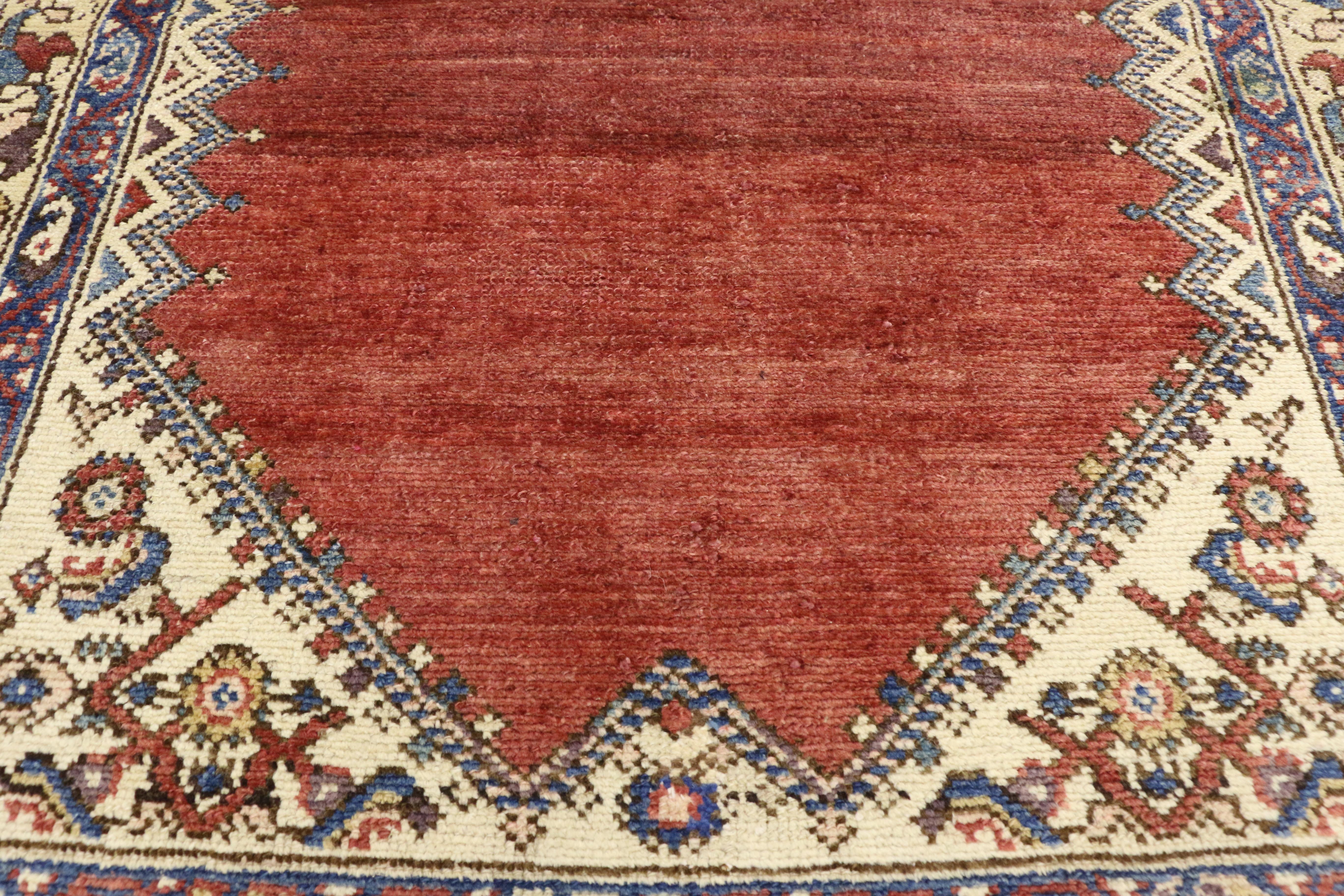 Hand-Knotted Antique Persian Malayer Runner, Hallway Runner For Sale