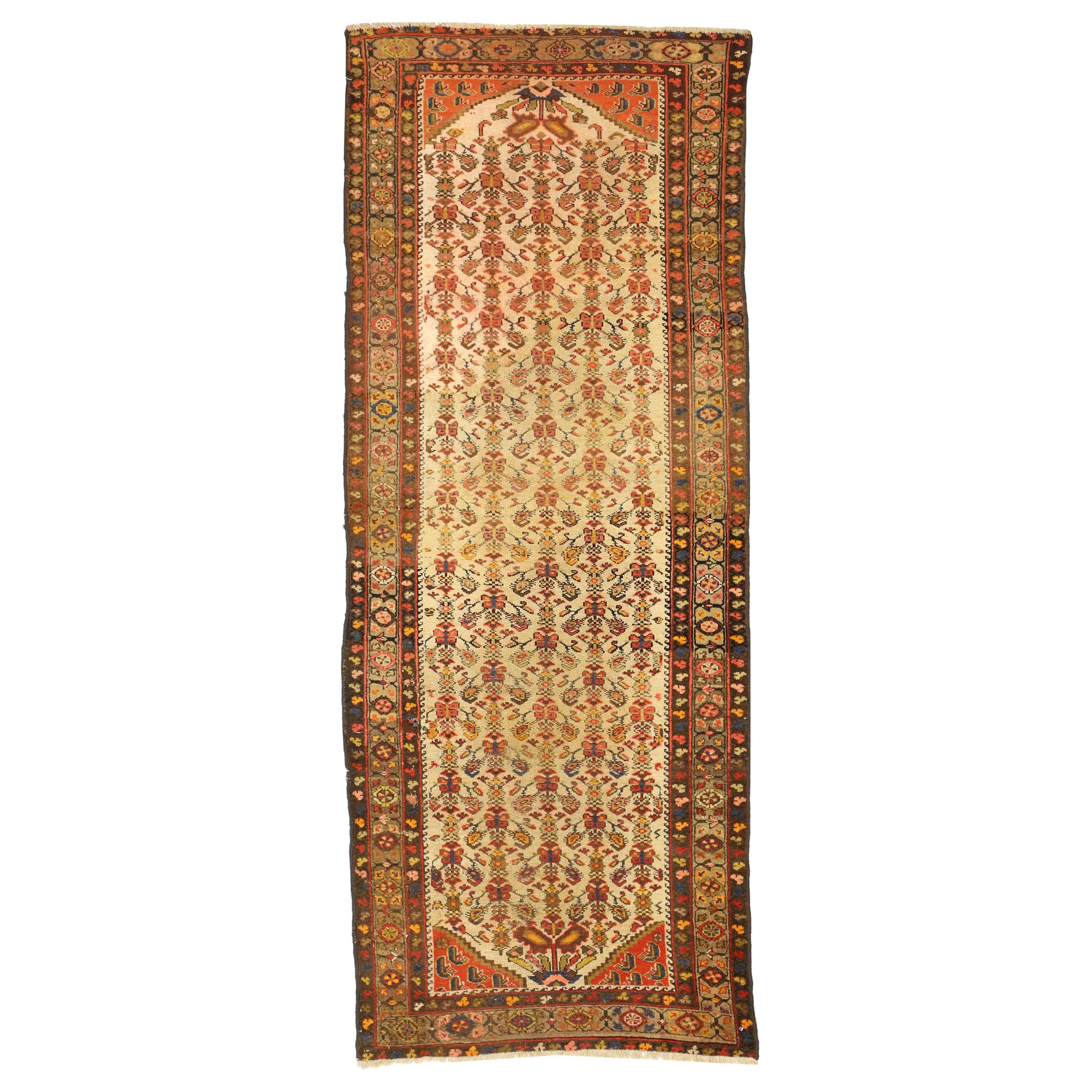 Tapis de couloir persan ancien Malayer, tapis de couloir de salon en vente