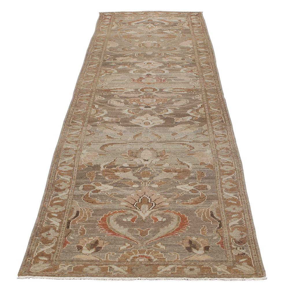 Hand-Knotted Antique Persian Malayer Runner Rug For Sale