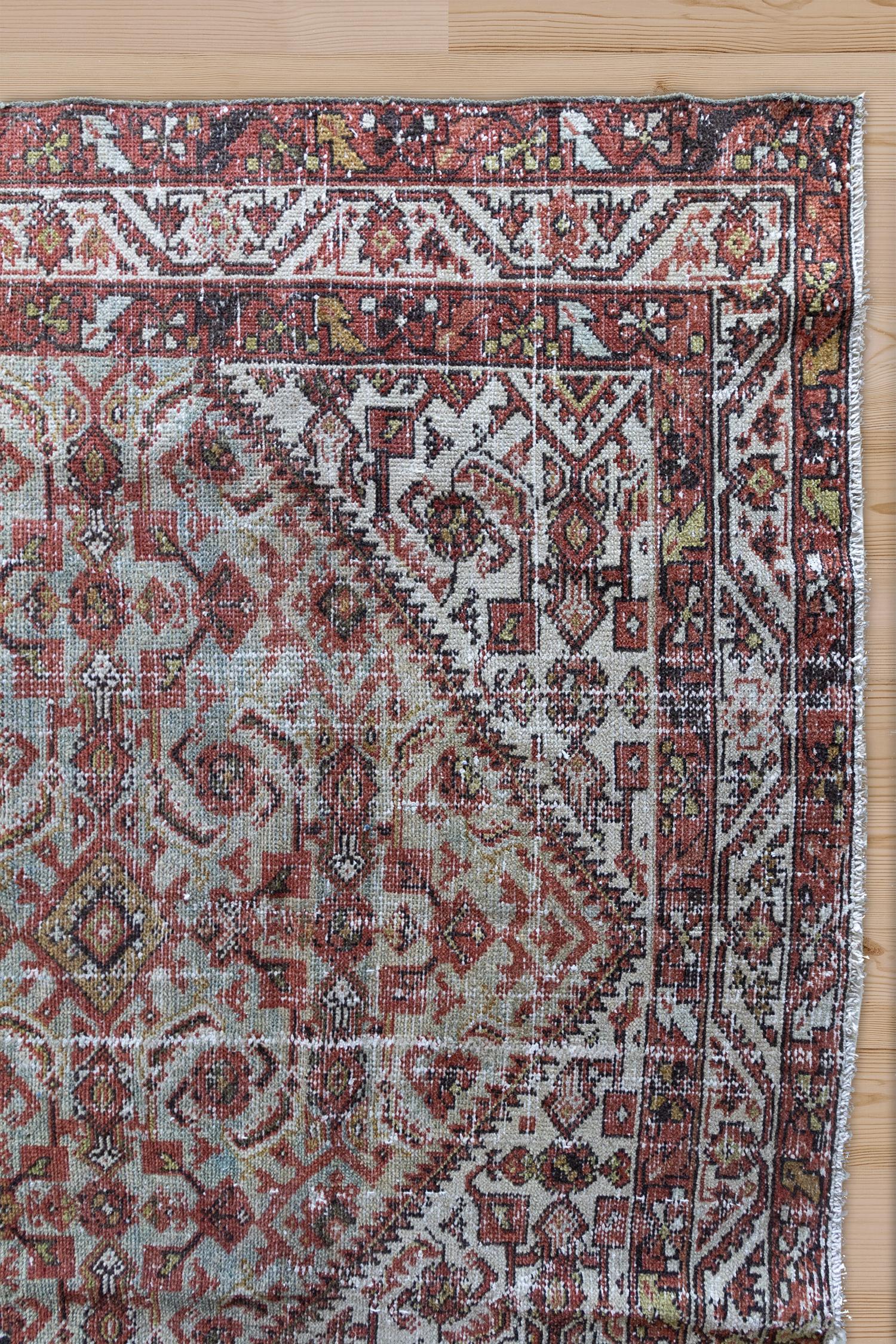Antique Persian Malayer Runner Rug In Good Condition For Sale In West Palm Beach, FL