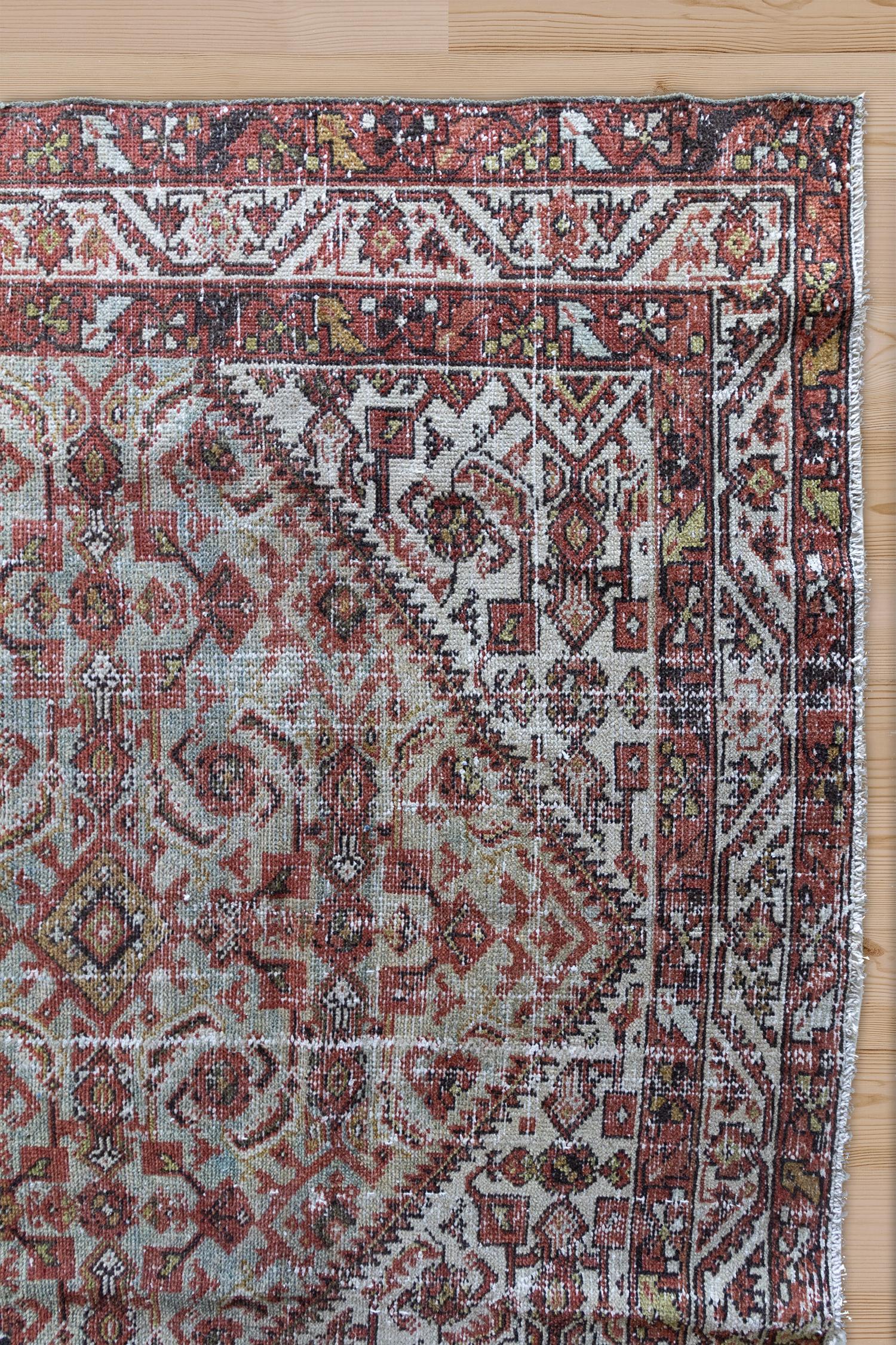 Tissé à la main Tapis de course persan ancien Malayer en vente
