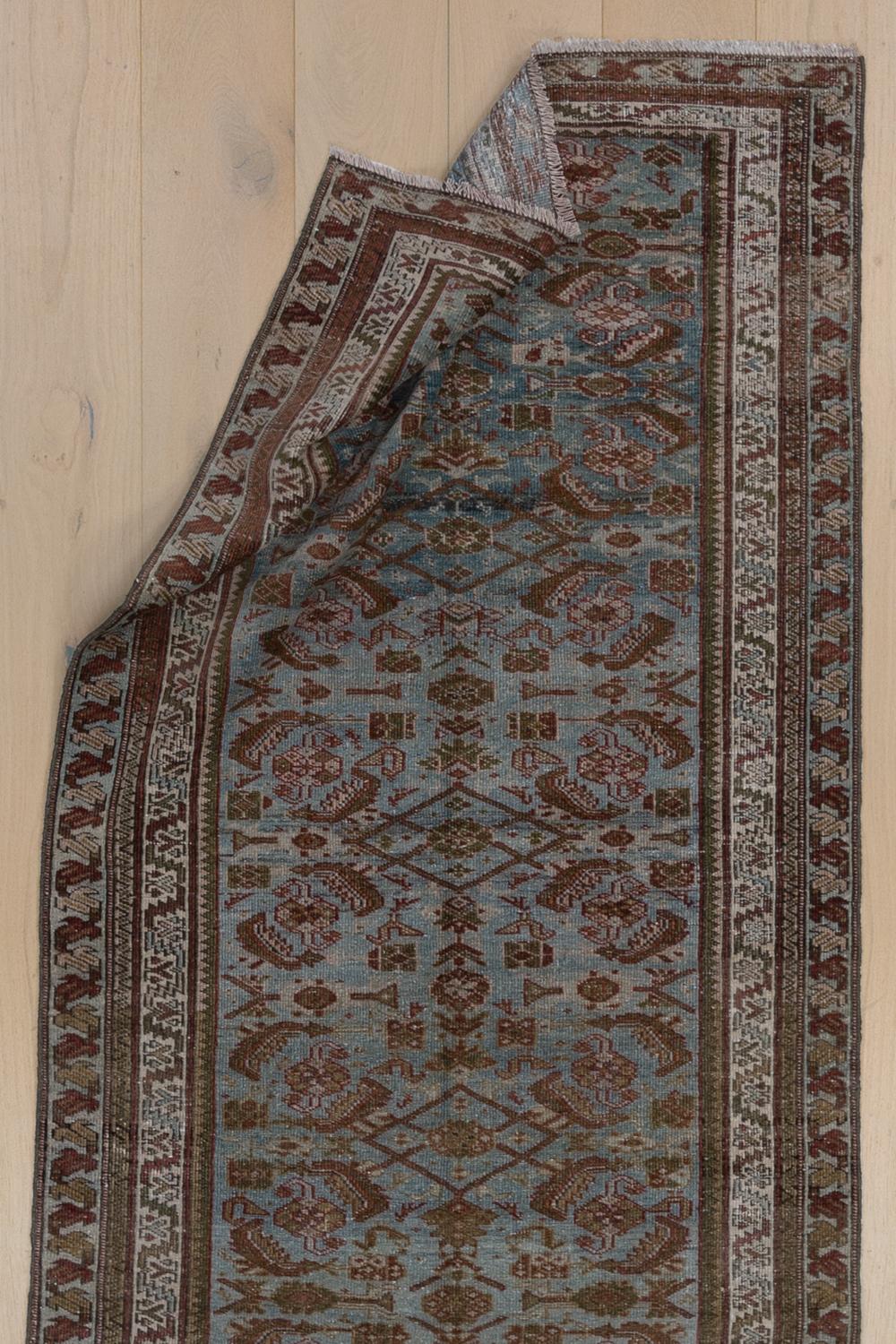 Wool Antique Persian Malayer Runner Rug For Sale