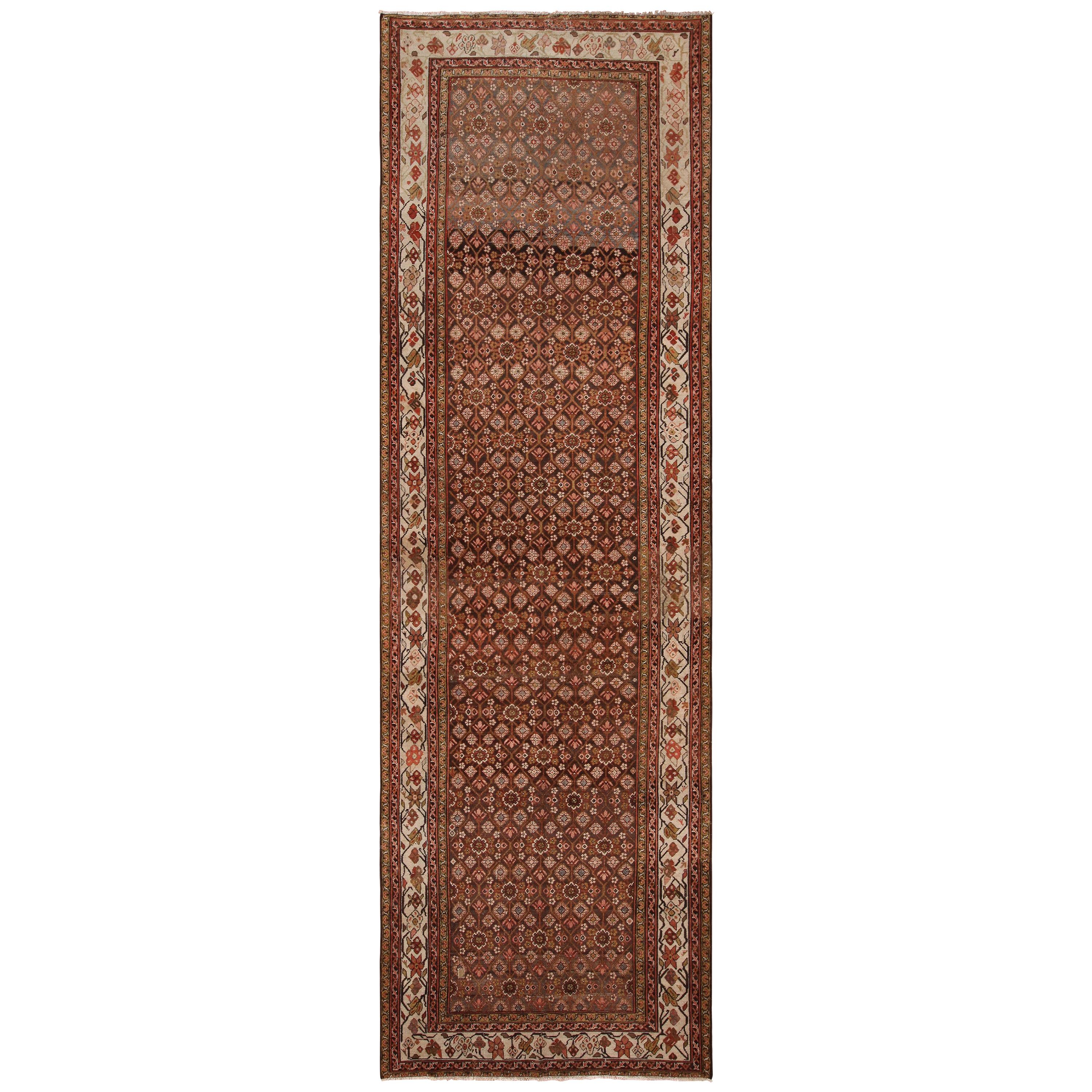 Antique Persian Malayer Runner Rug. Size: 5 ft 2 in x 16 ft 7 in