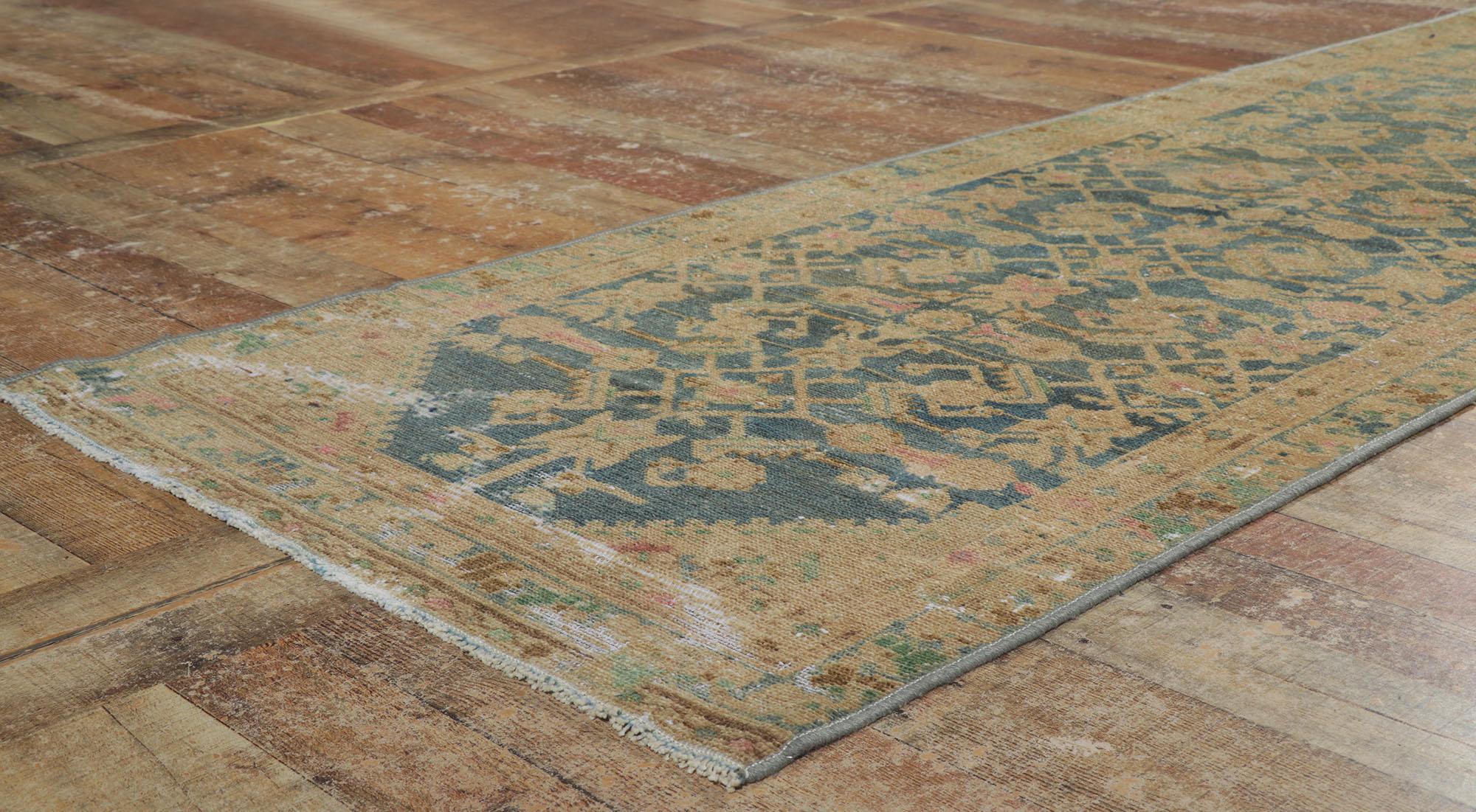 Antique Persian Malayer Runner, Subtle Sophistication Meets Boho Enchantment For Sale 2