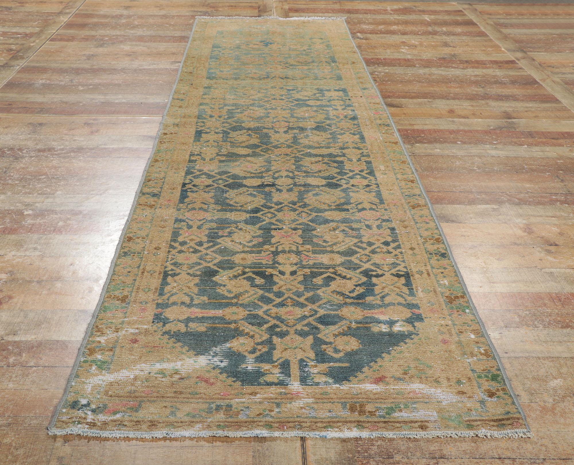 Antique Persian Malayer Runner, Subtle Sophistication Meets Boho Enchantment For Sale 3