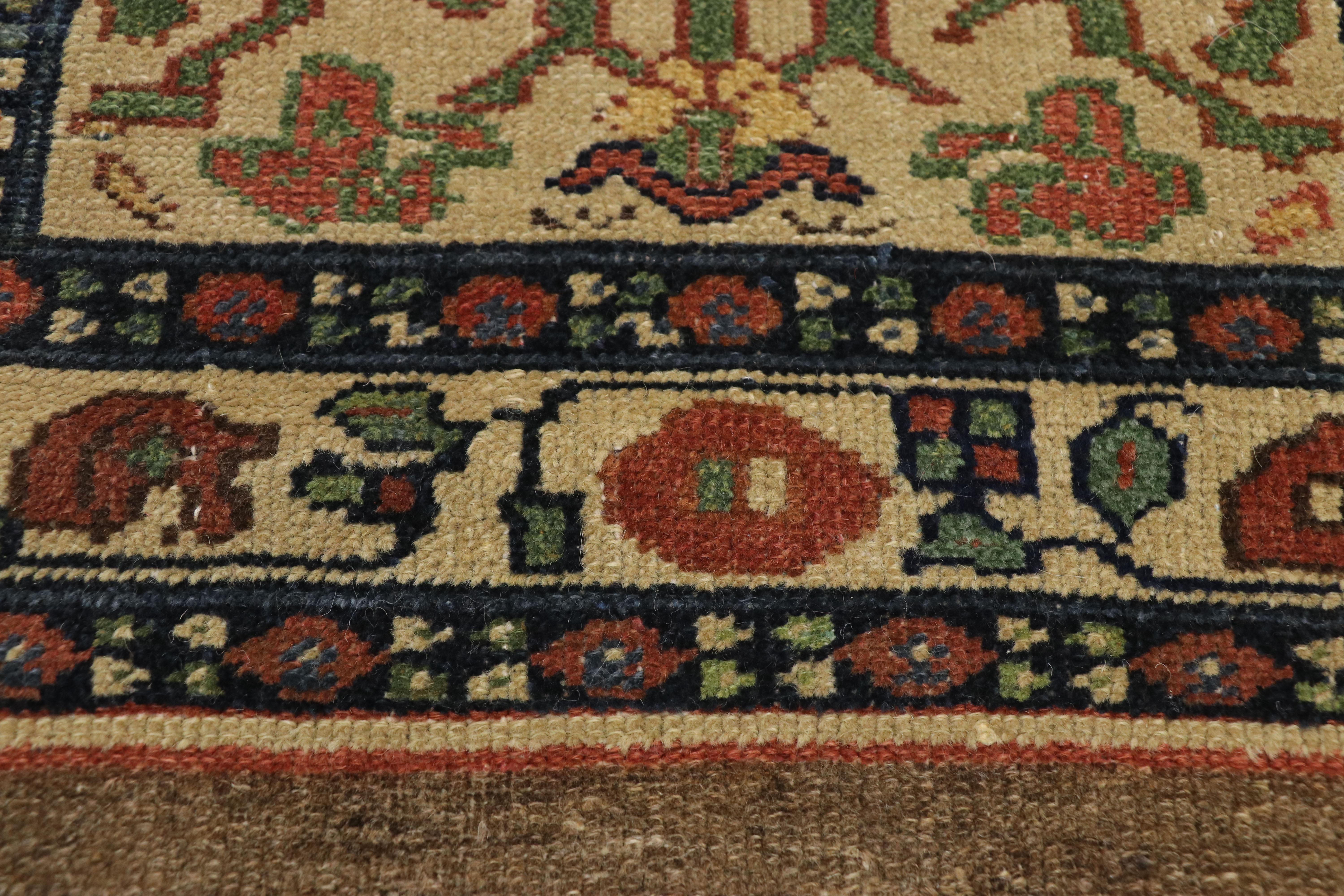 Hand-Knotted Antique Persian Malayer Extra-Long Hallway Runner with Arts & Crafts Style  For Sale