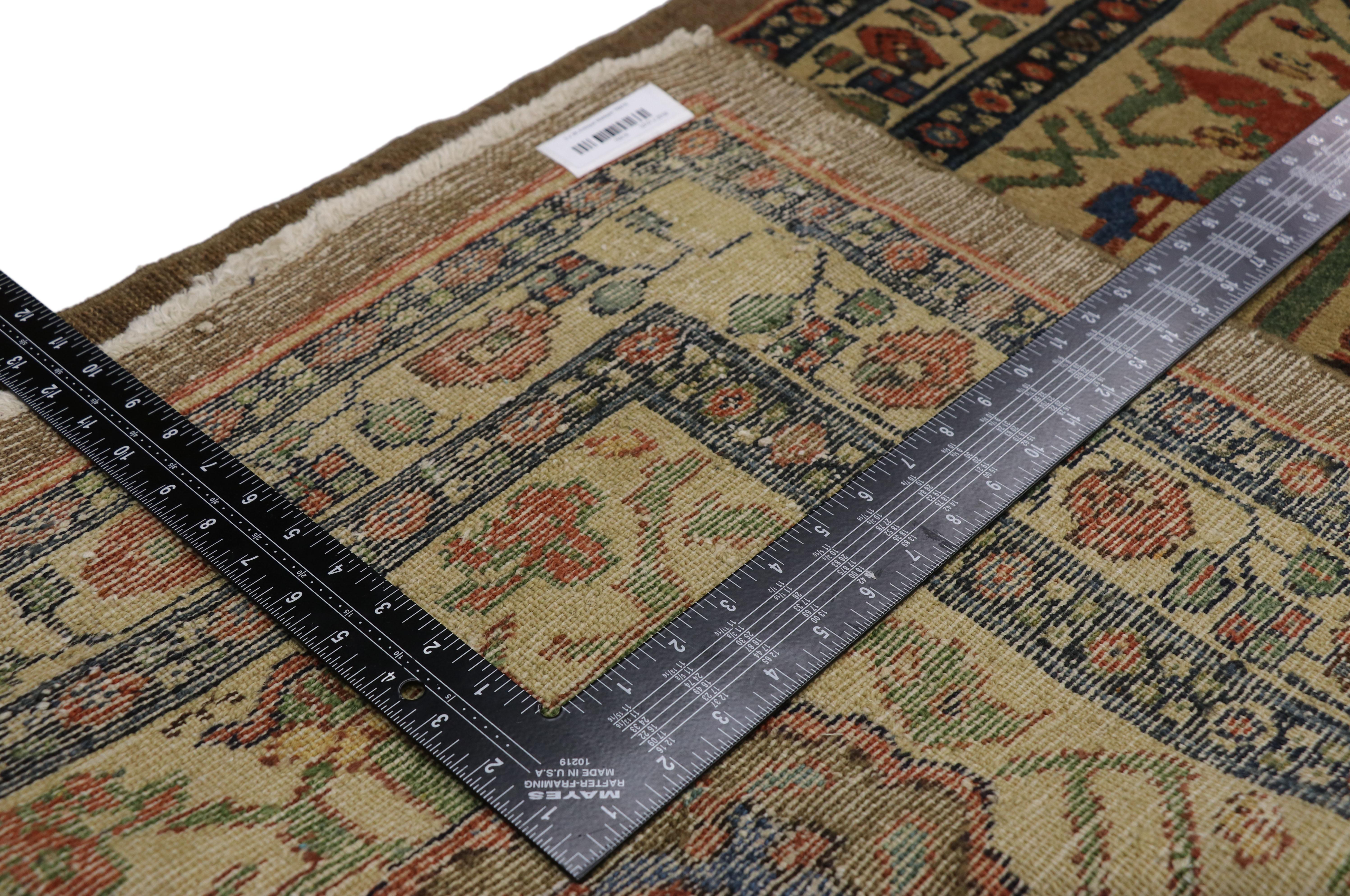 Antique Persian Malayer Extra-Long Hallway Runner with Arts & Crafts Style  In Good Condition For Sale In Dallas, TX