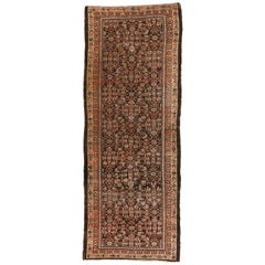 Tapis de couloir persan ancien Malayer, tapis de couloir de salon large