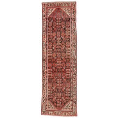 Antico runner persiano Malayer, ampio corridoio con fiore Guli Henna