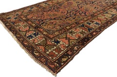 Antique Persian Malayer Runner with Boteh Design, Extra-Long Hallway Runner