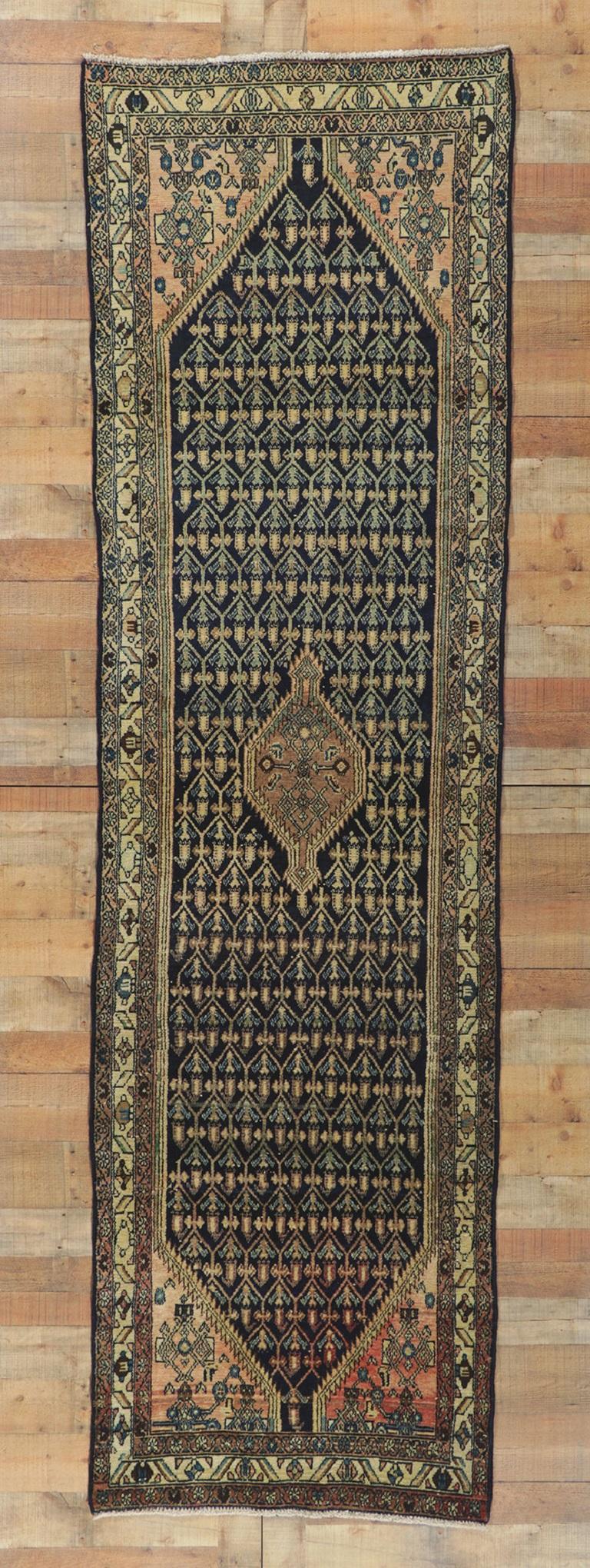 Antique Persian Malayer Runner with Boteh Design For Sale 1