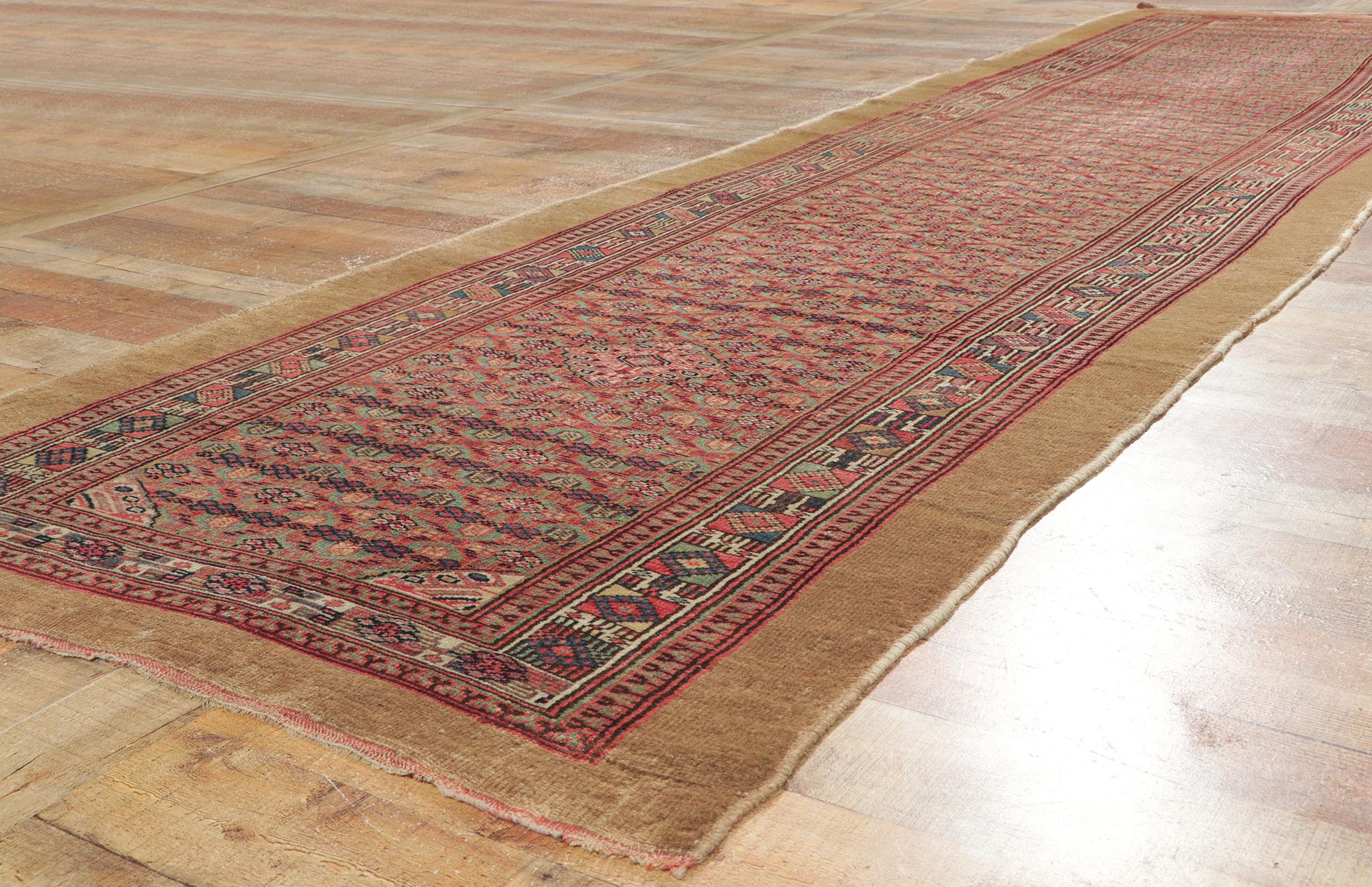 Antique Persian Malayer Runner with Camel Hair For Sale 1