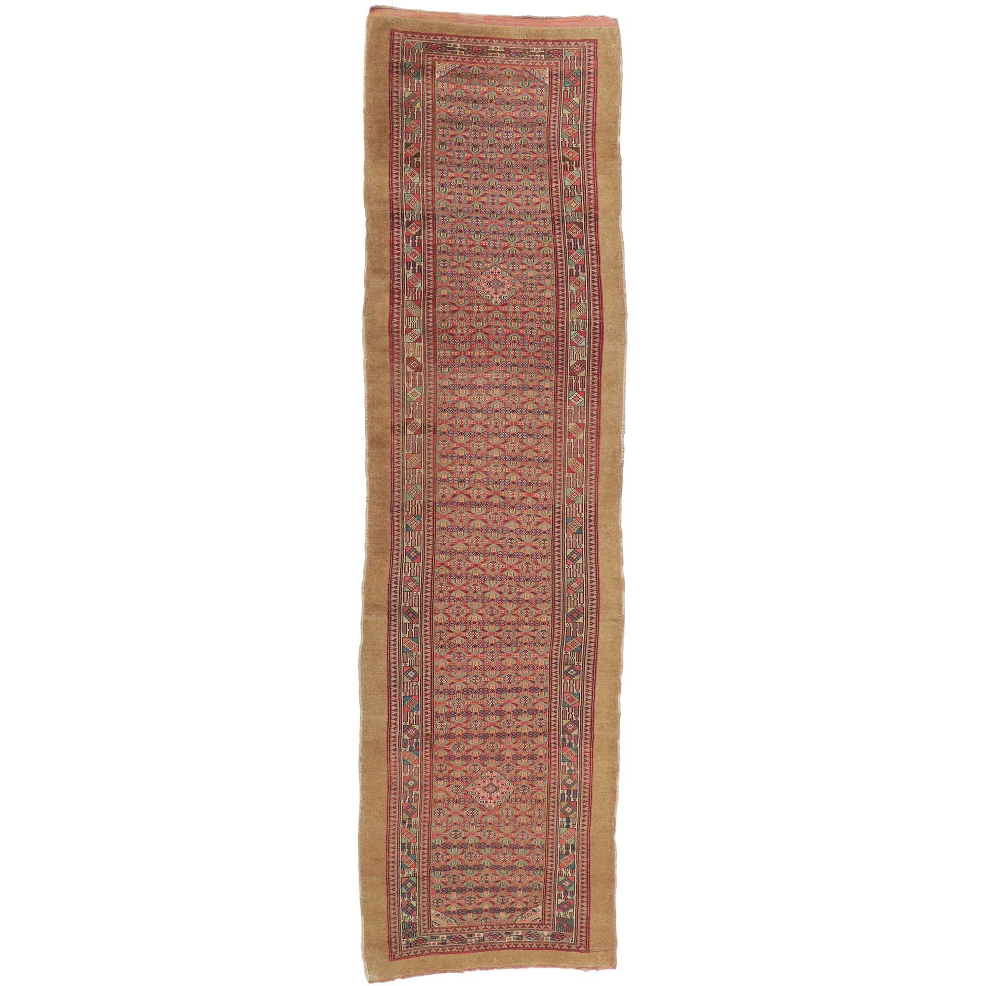 Antiker persischer Malayer-Läufer mit Kamelhaar im Angebot 4