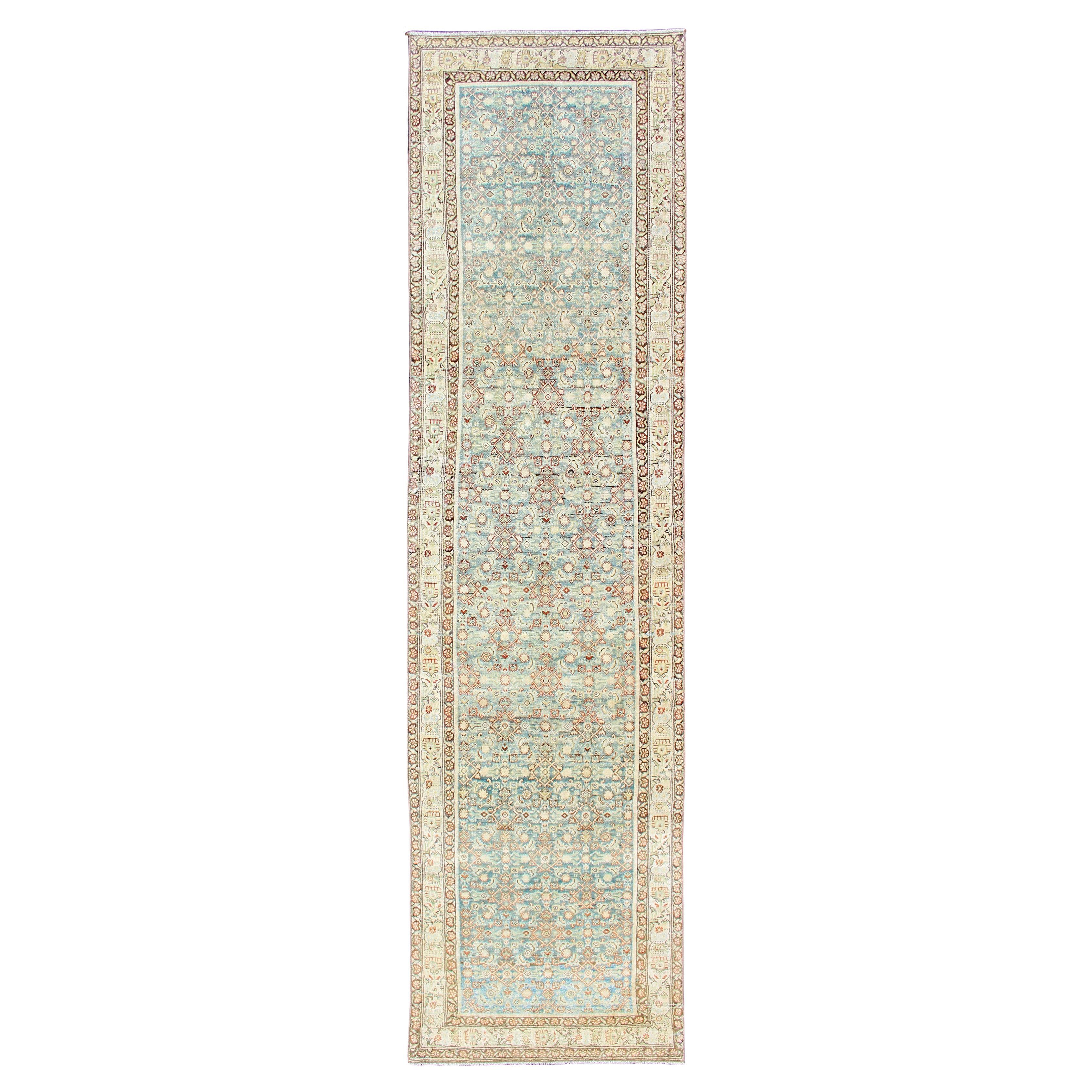 Antike persische Malayer Läufer mit detaillierten Allover botanischen Design 3
3 x 13
1 im Angebot