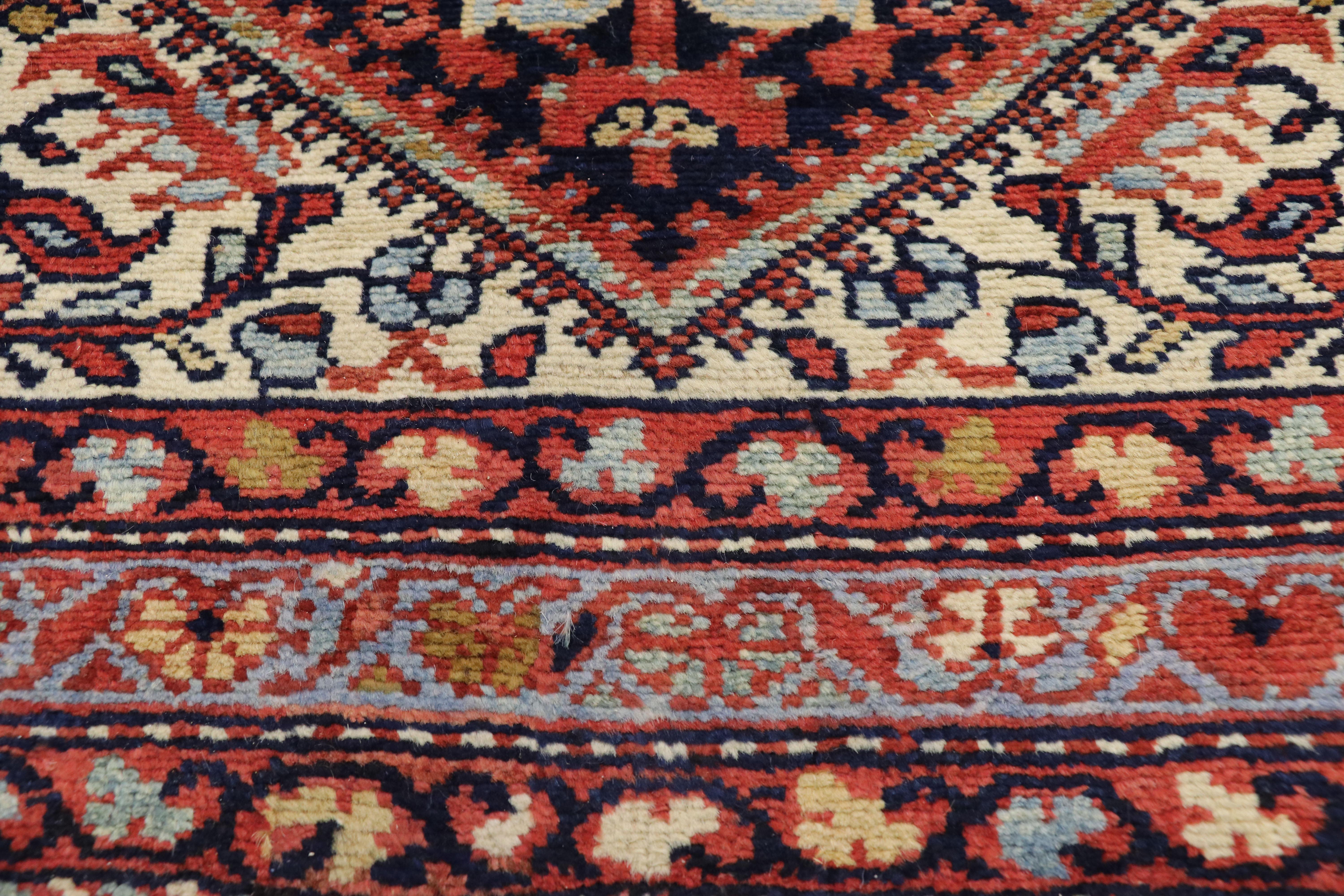 XX secolo Antico runner persiano Malayer con fiore Guli Hinnai, runner per corridoio lungo in vendita