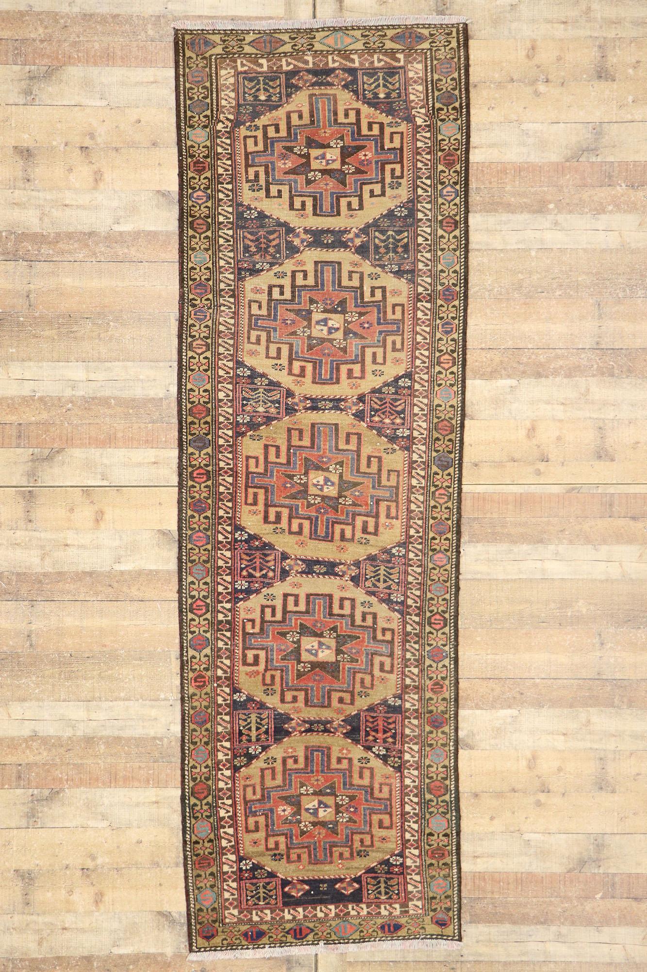Antique Persian Malayer Runner with Masculine Tribal Style For Sale 2