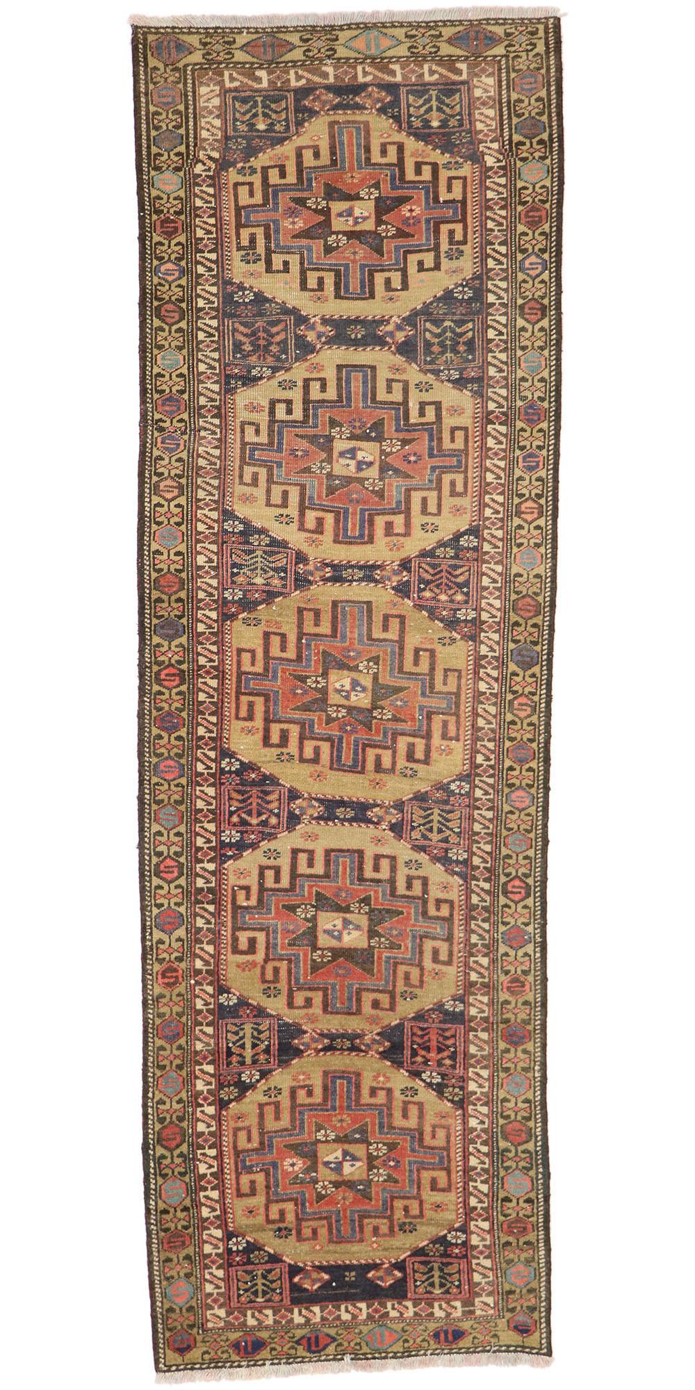 Antique Persian Malayer Runner with Masculine Tribal Style For Sale 3