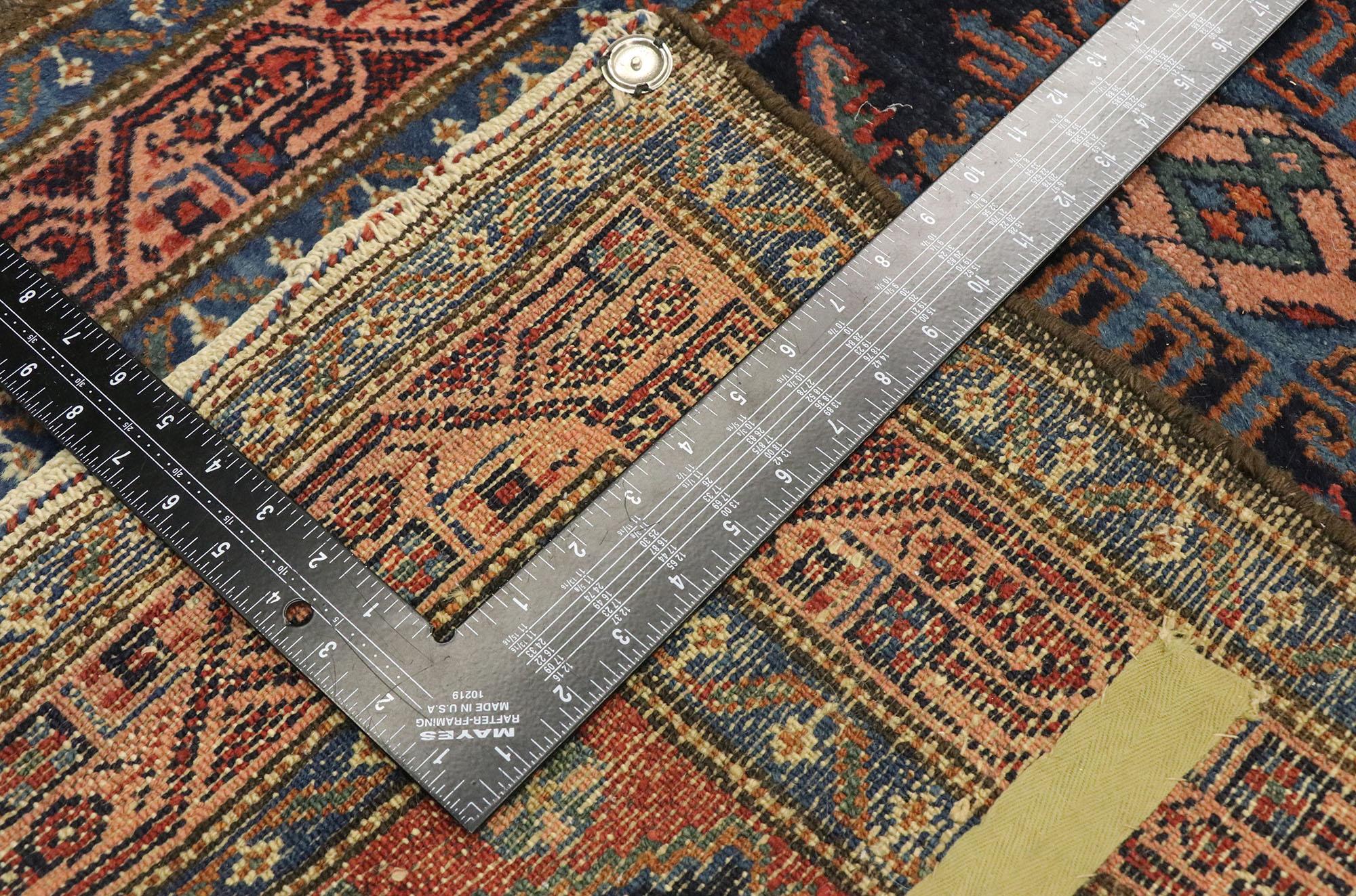 20th Century Antique Persian Malayer Runner with Mid-Century Modern Style, Extra-Long Runner