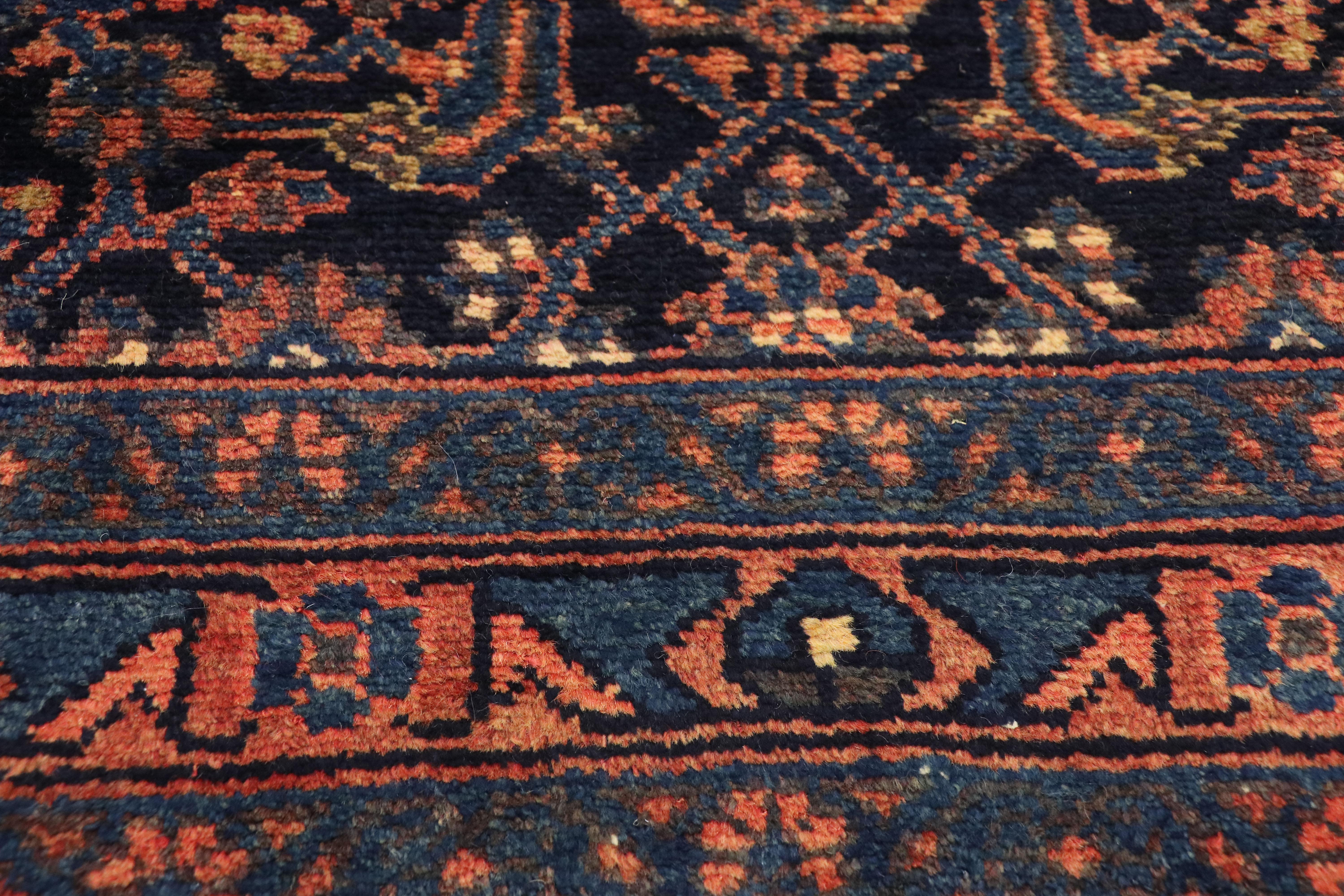 Antique Persian Malayer Runner with Modern Victorian Style In Good Condition In Dallas, TX