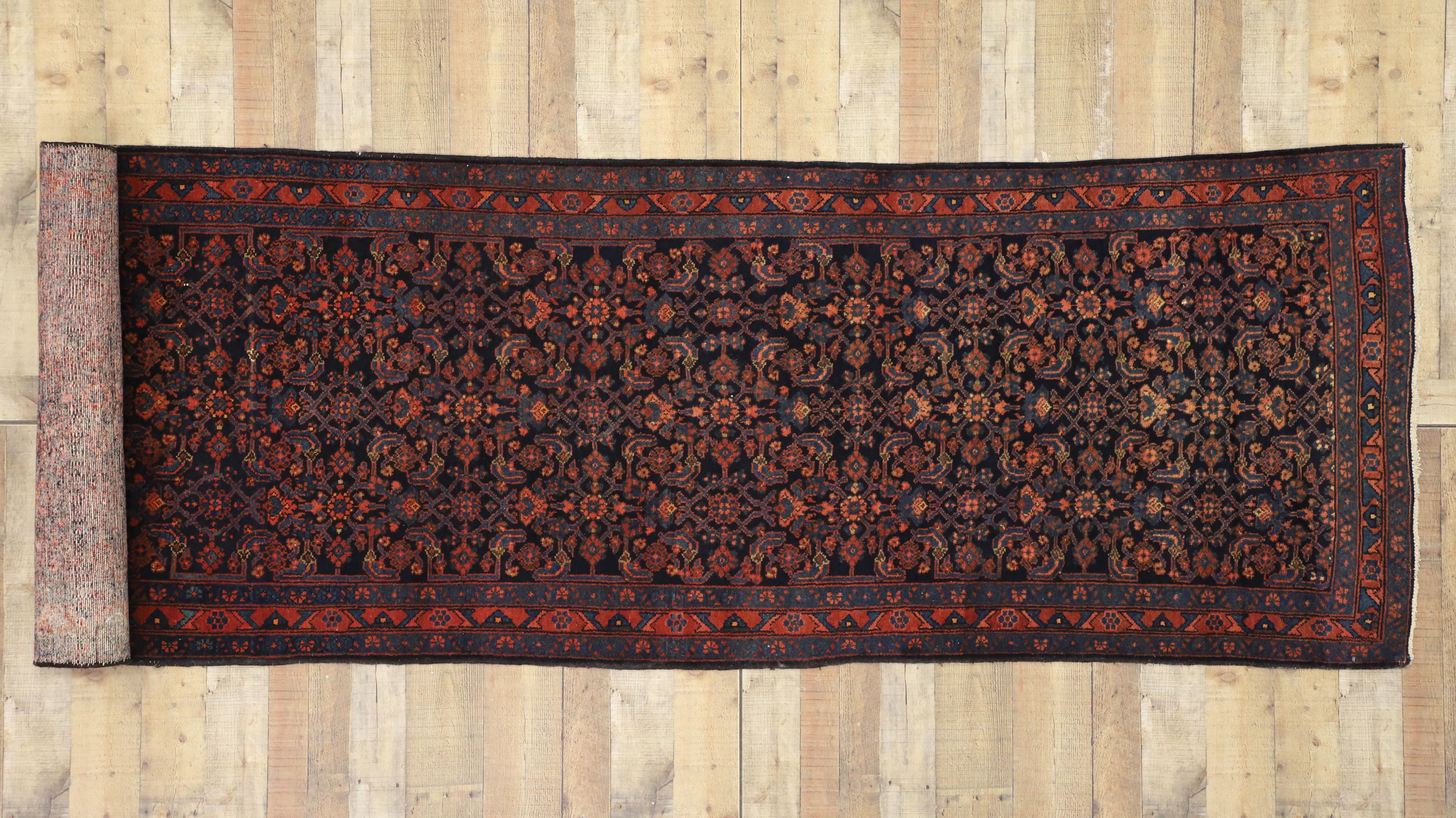 Antique Persian Malayer Runner with Modern Victorian Style 2
