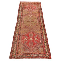 Antique Persian Malayer Runner with Red Pattern, Early 20th Century