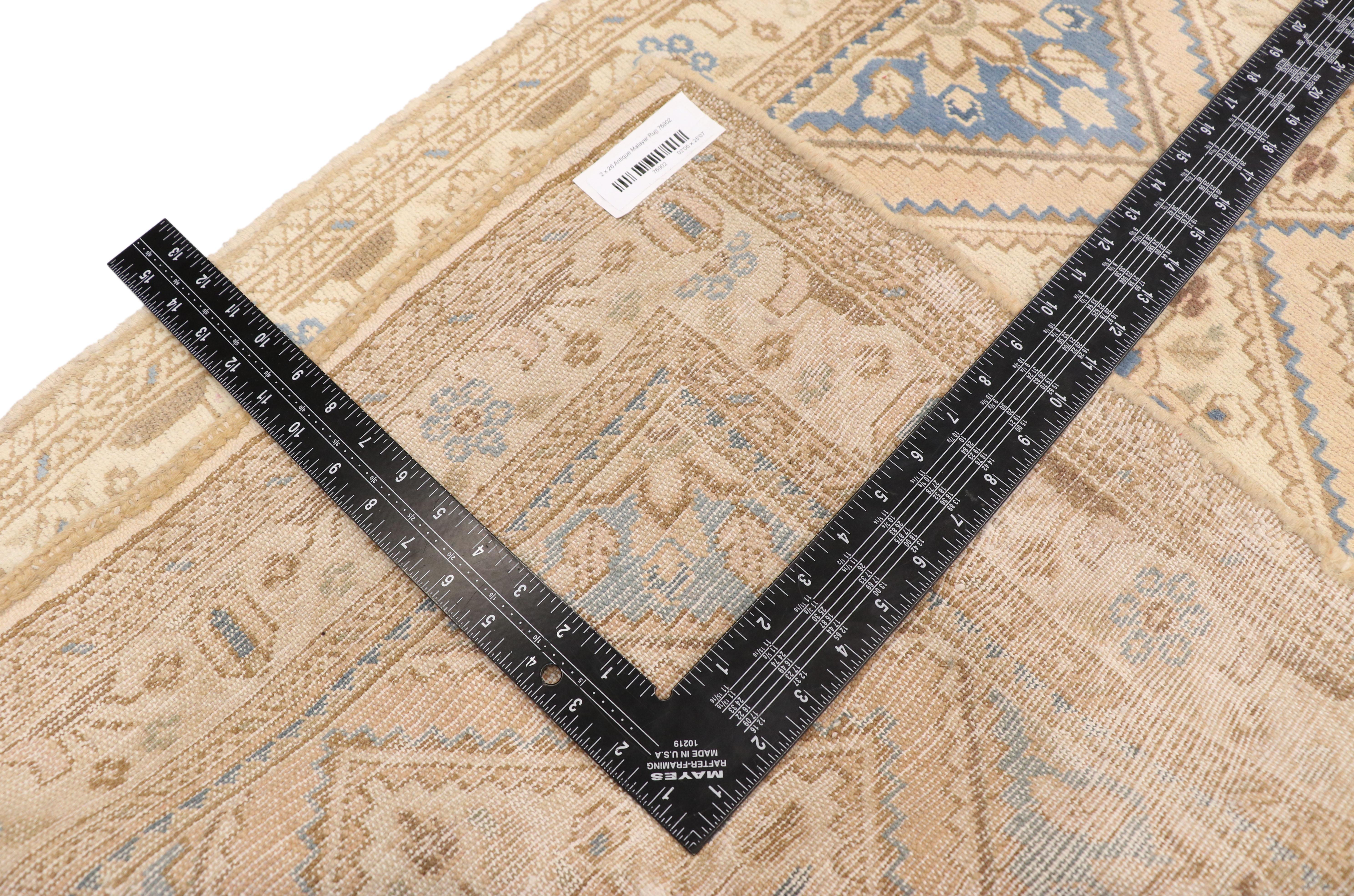 20th Century Antique Persian Malayer Runner with French Provincial Style, Long Hallway Runner