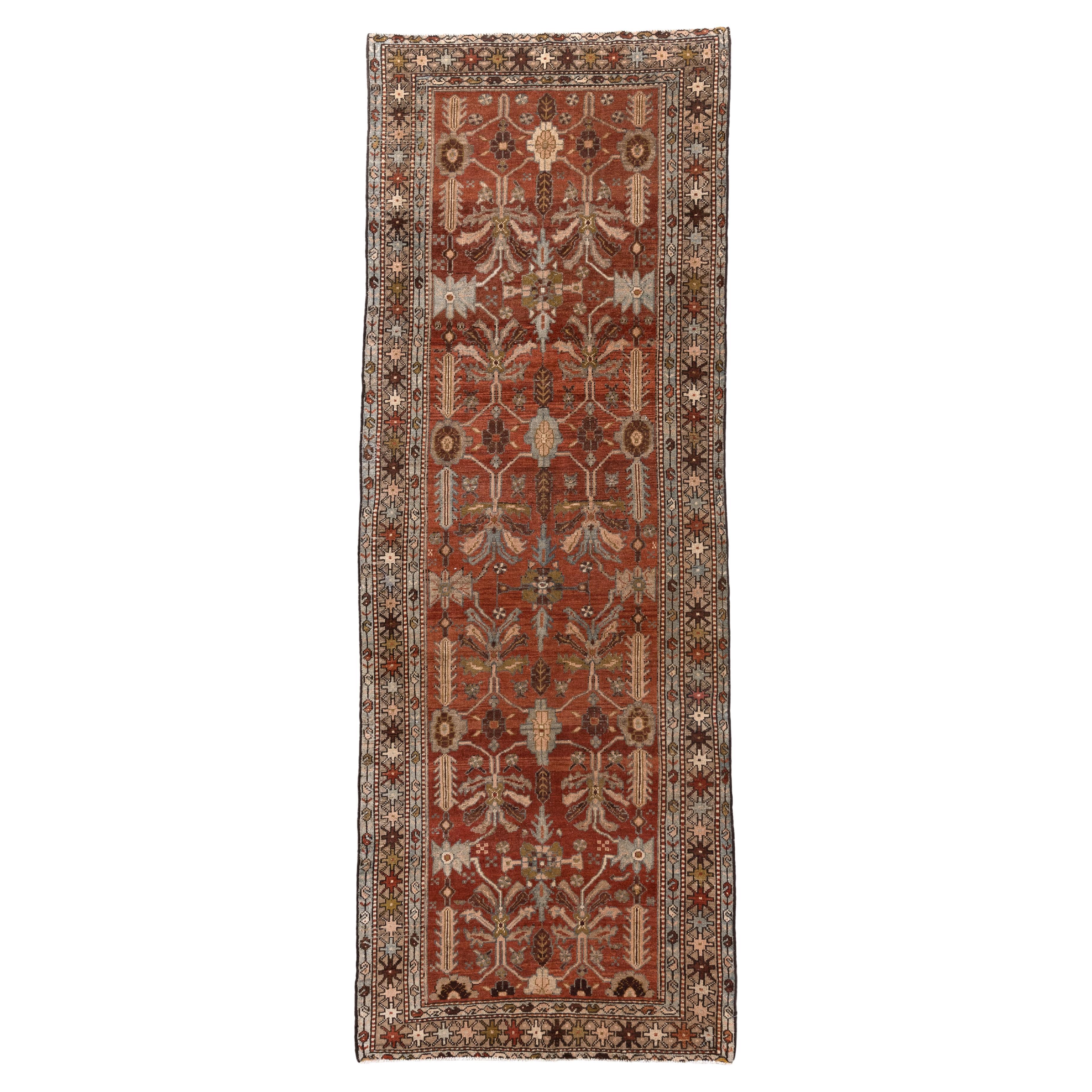 Antique Persian Malayer Runner with Stylized Floral Motif For Sale