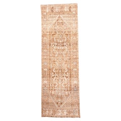 Antique Persian Malayer Runner with Stylized Medallion and Tribal Motifs
