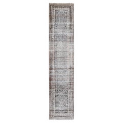 Antique Persian Malayer Runner with Subtle Ivory and Soft Blues 2'11 x 15'2