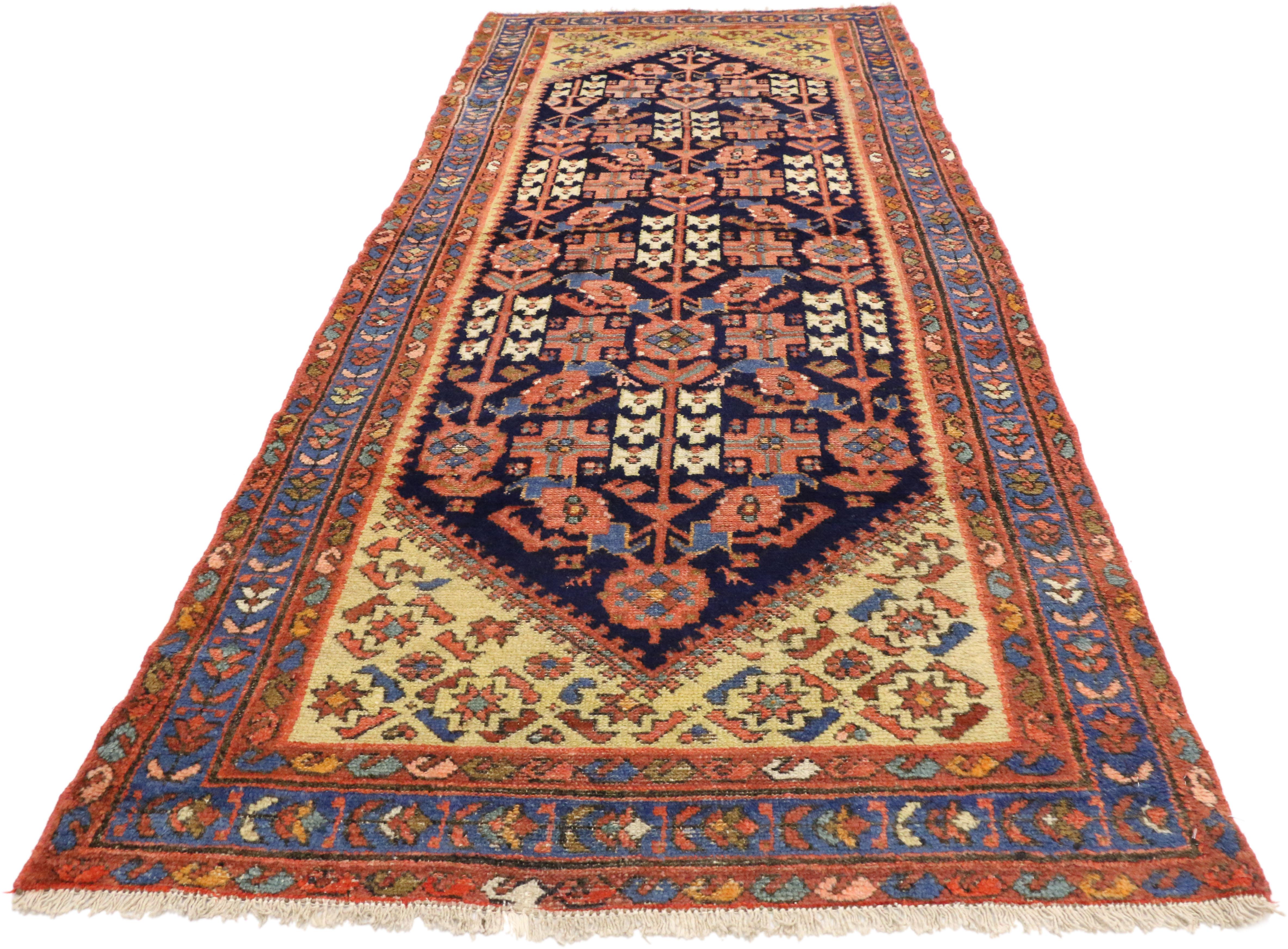 Hand-Knotted Antique Persian Malayer Rug For Sale