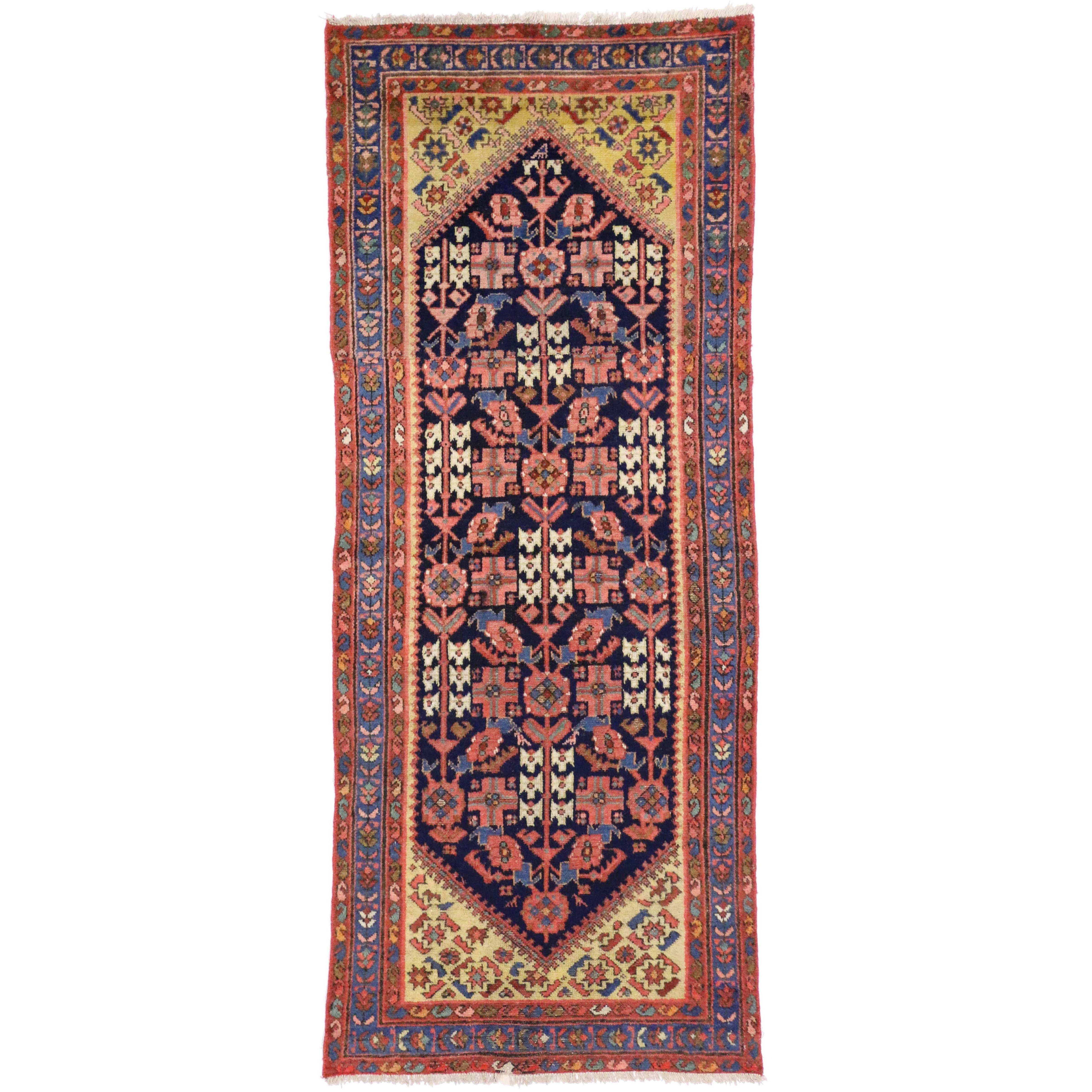 Antique Persian Malayer Runner with Traditional Style