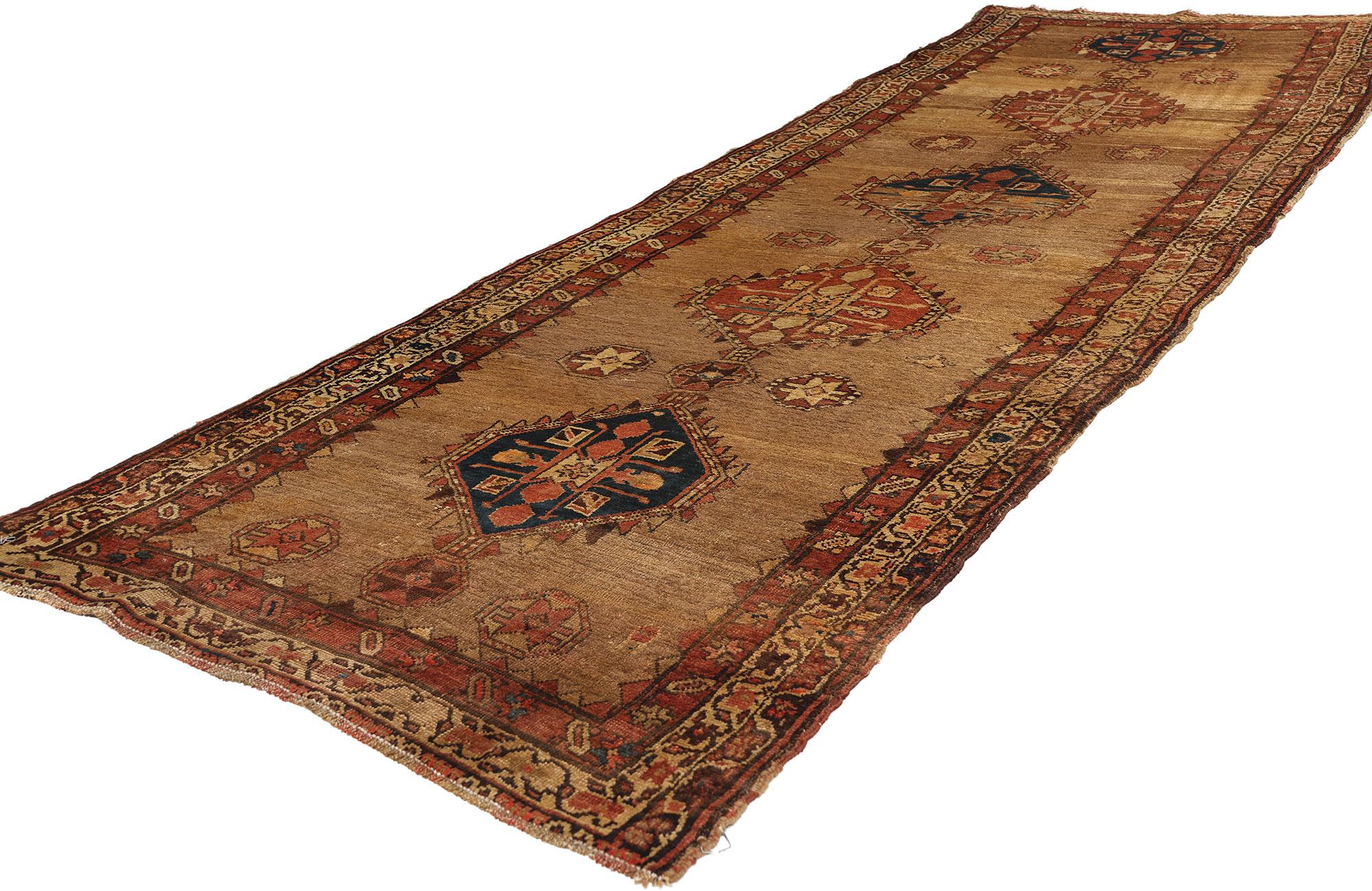 72514 Antique Brown Persian Malayer Rug Runner, 03’01 x 10’06. Hailing from the western Iranian region of Malayer, Persian Malayer carpet runners are renowned for their meticulous craftsmanship and elongated proportions, perfectly suited for