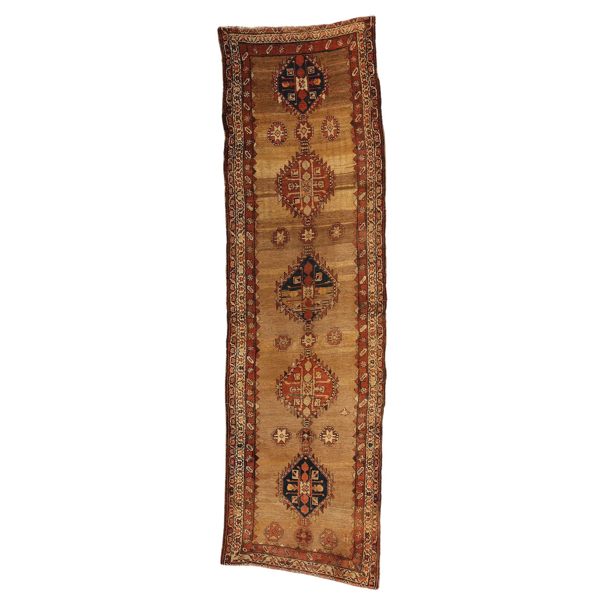 Antique Persian Malayer Rug Carpet Runner For Sale