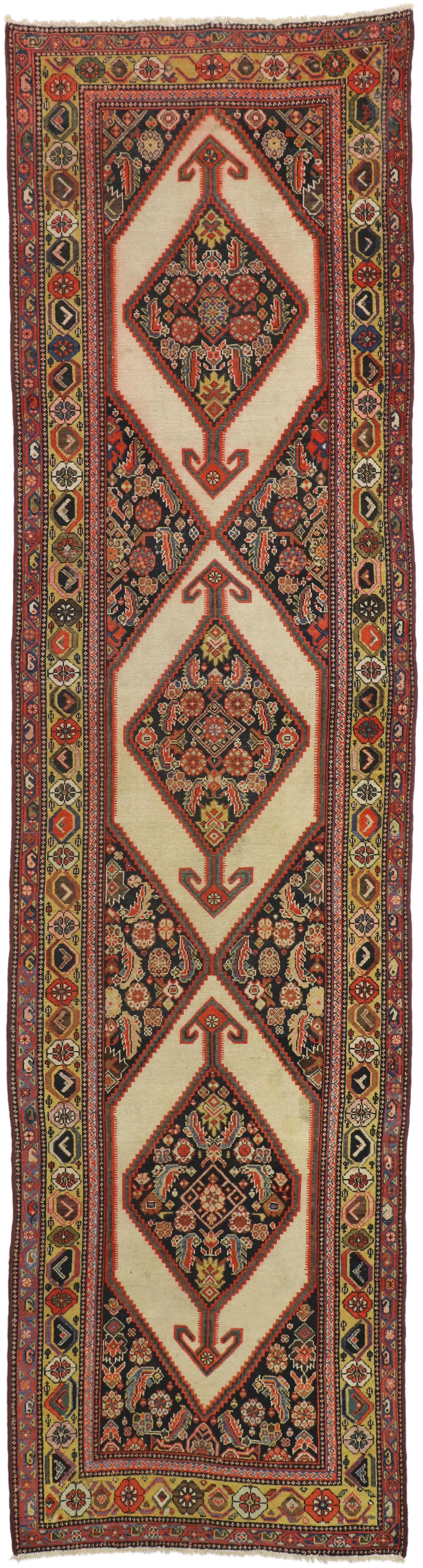 Antique Persian Malayer Runner with Tudor Manor House Style For Sale 4