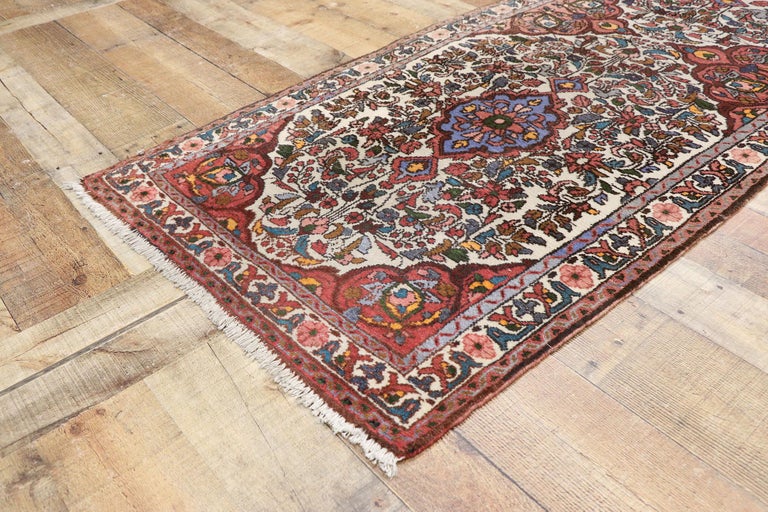 Wool Antique Persian Malayer Runner with Victorian Farmhouse Style For Sale
