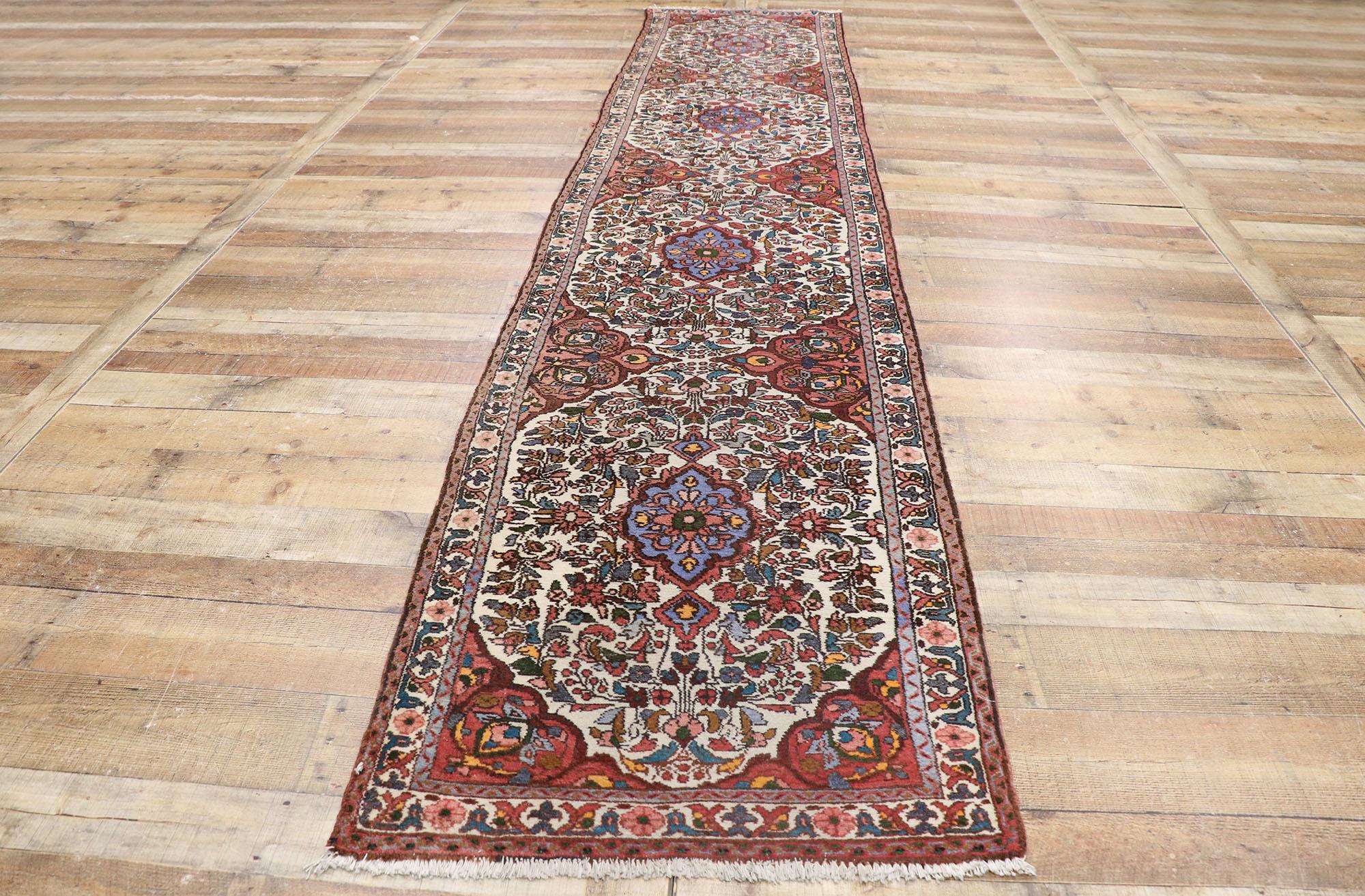 Antique Persian Malayer Runner with Victorian Farmhouse Style 1
