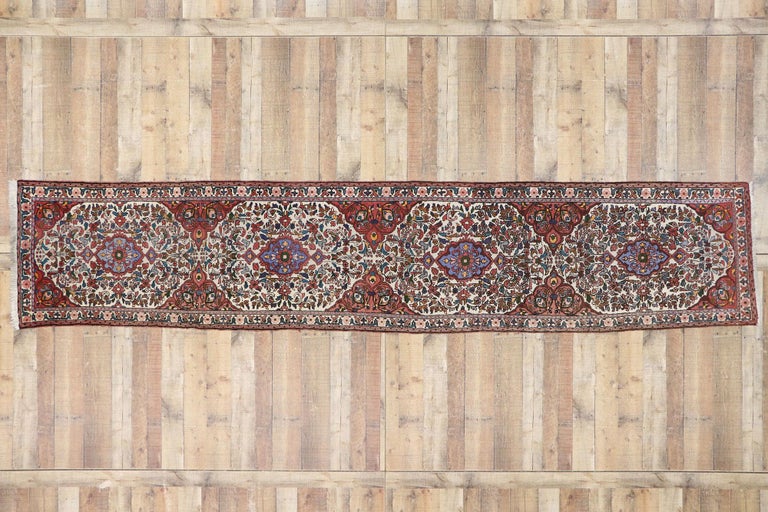 Antique Persian Malayer Runner with Victorian Farmhouse Style For Sale 2