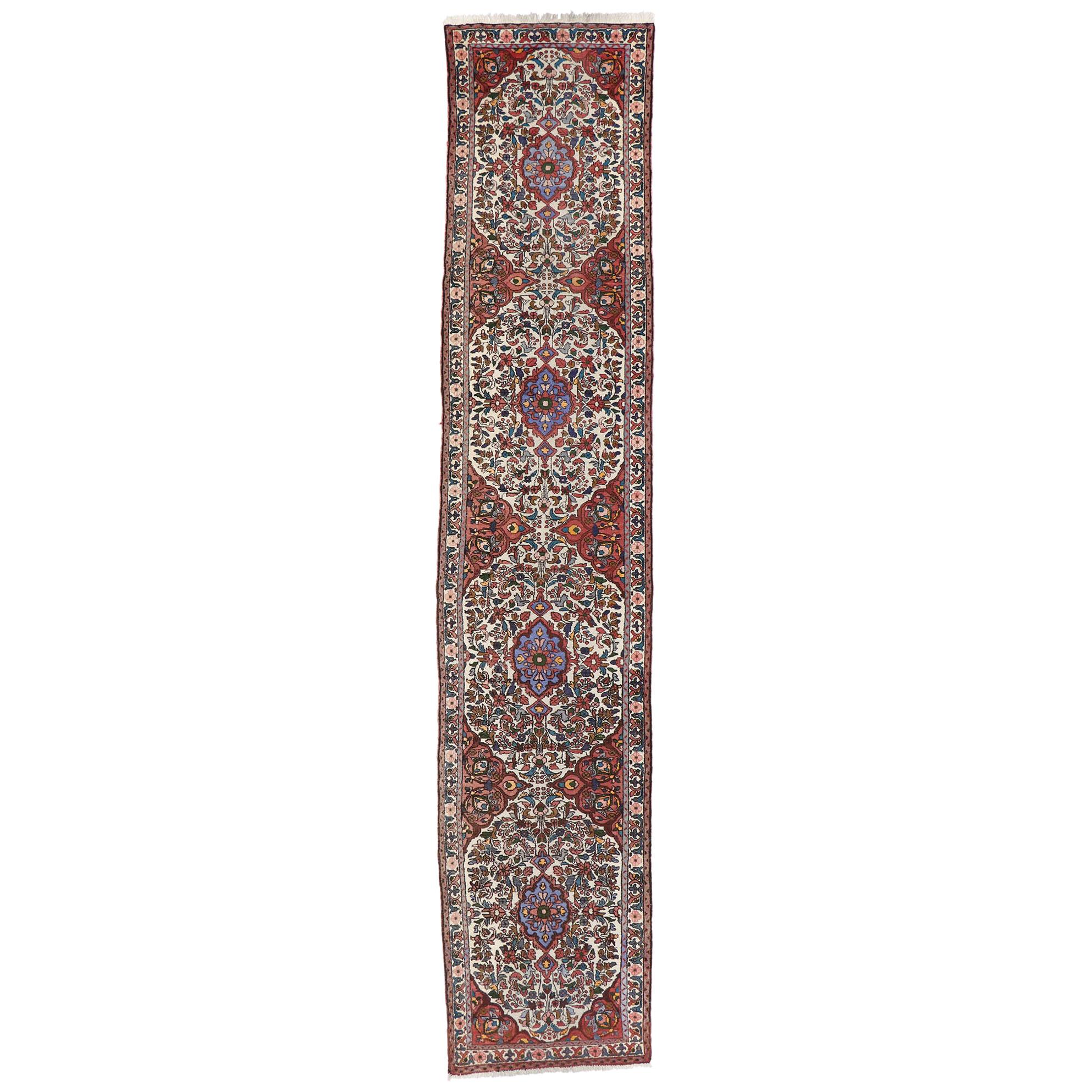 Antique Persian Malayer Runner with Victorian Farmhouse Style