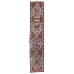 Antique Persian Malayer Runner with Victorian Farmhouse Style