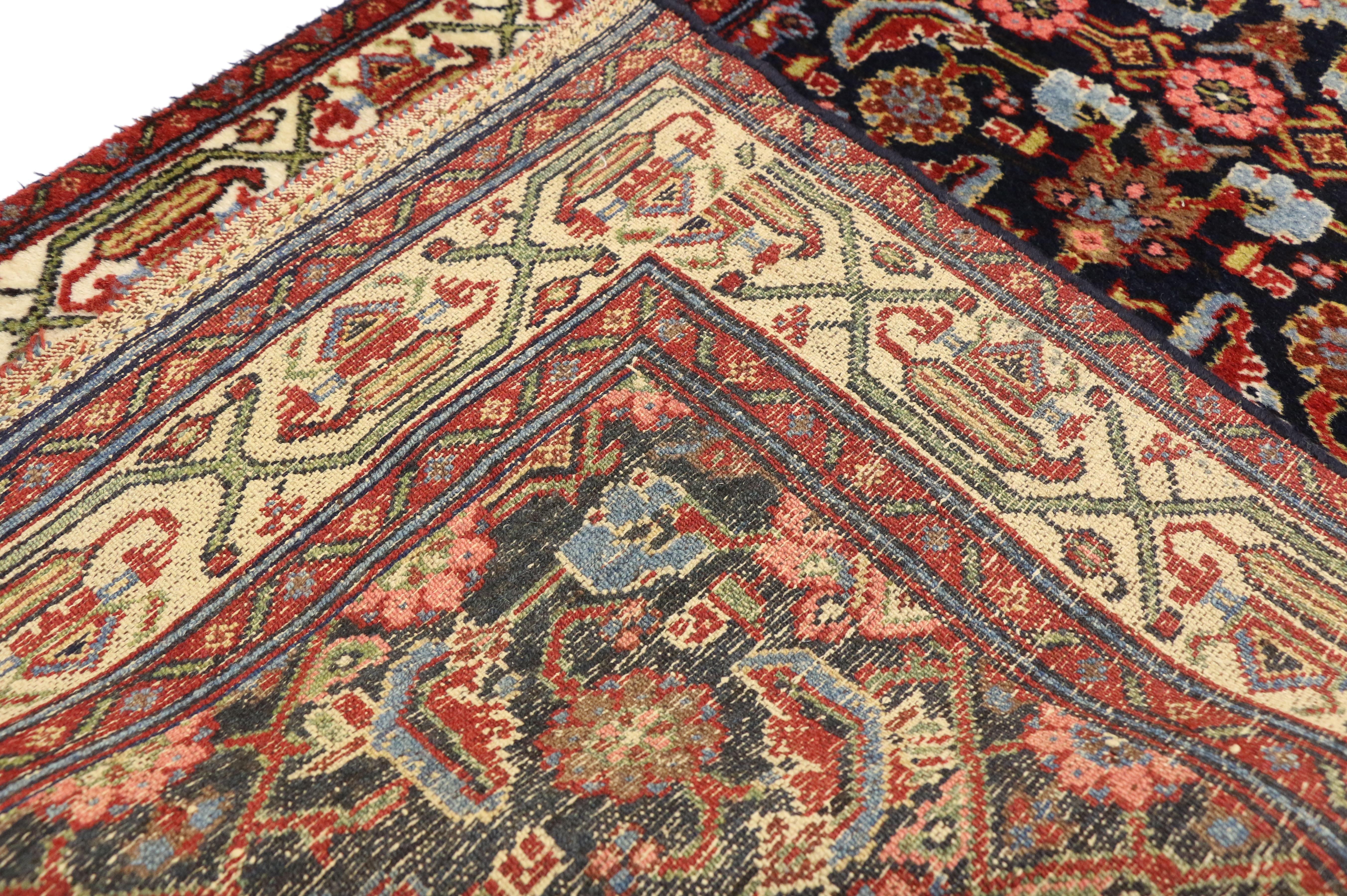 Antique Persian Malayer Runner with Victorian Style, Extra-Long Hallway Runner For Sale 5