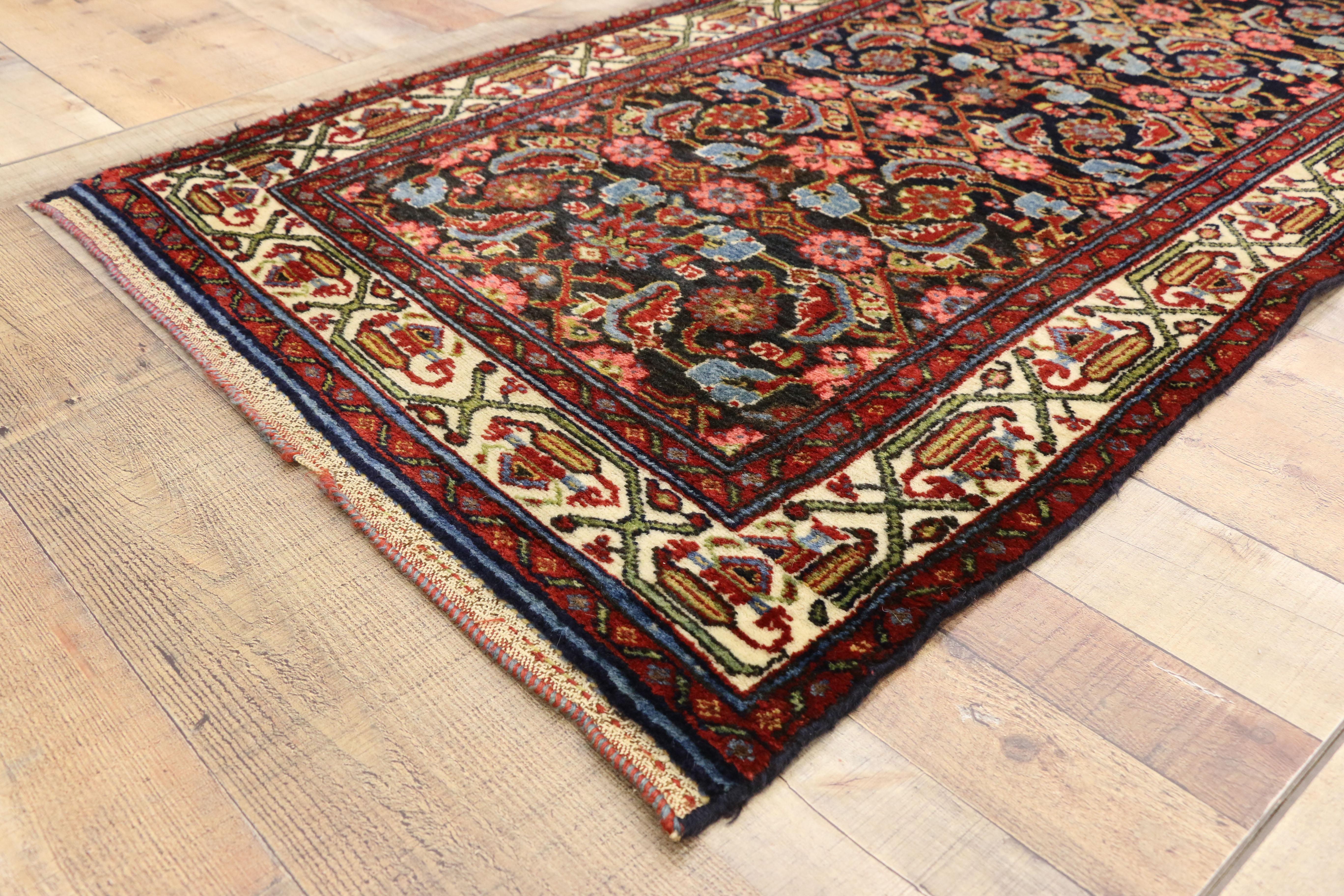 20th Century Antique Persian Malayer Runner with Victorian Style, Extra-Long Hallway Runner For Sale