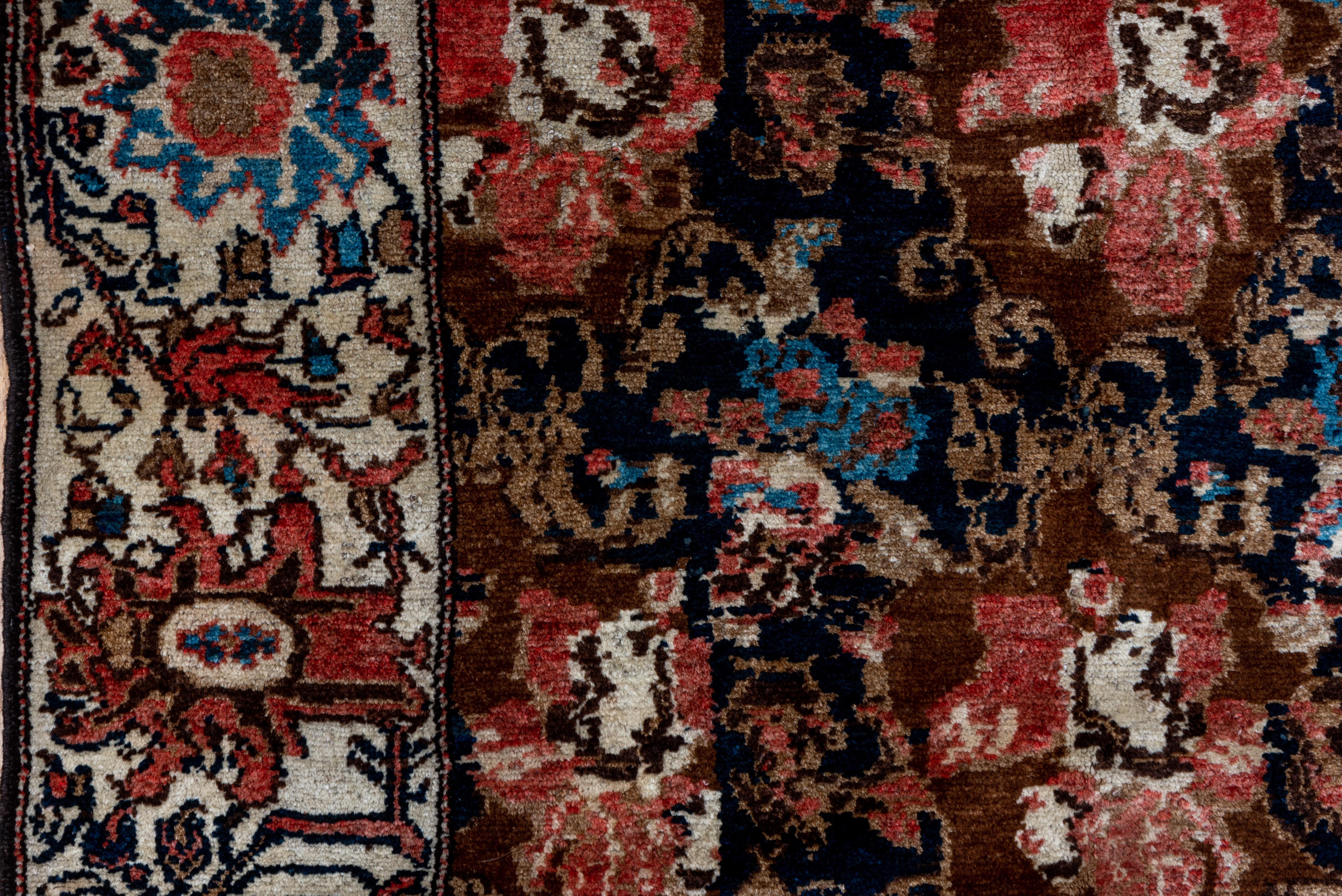 Antique Persian Malayer Scatter Rug, Allover Field, Medium Pile, Circa 1930s For Sale 2
