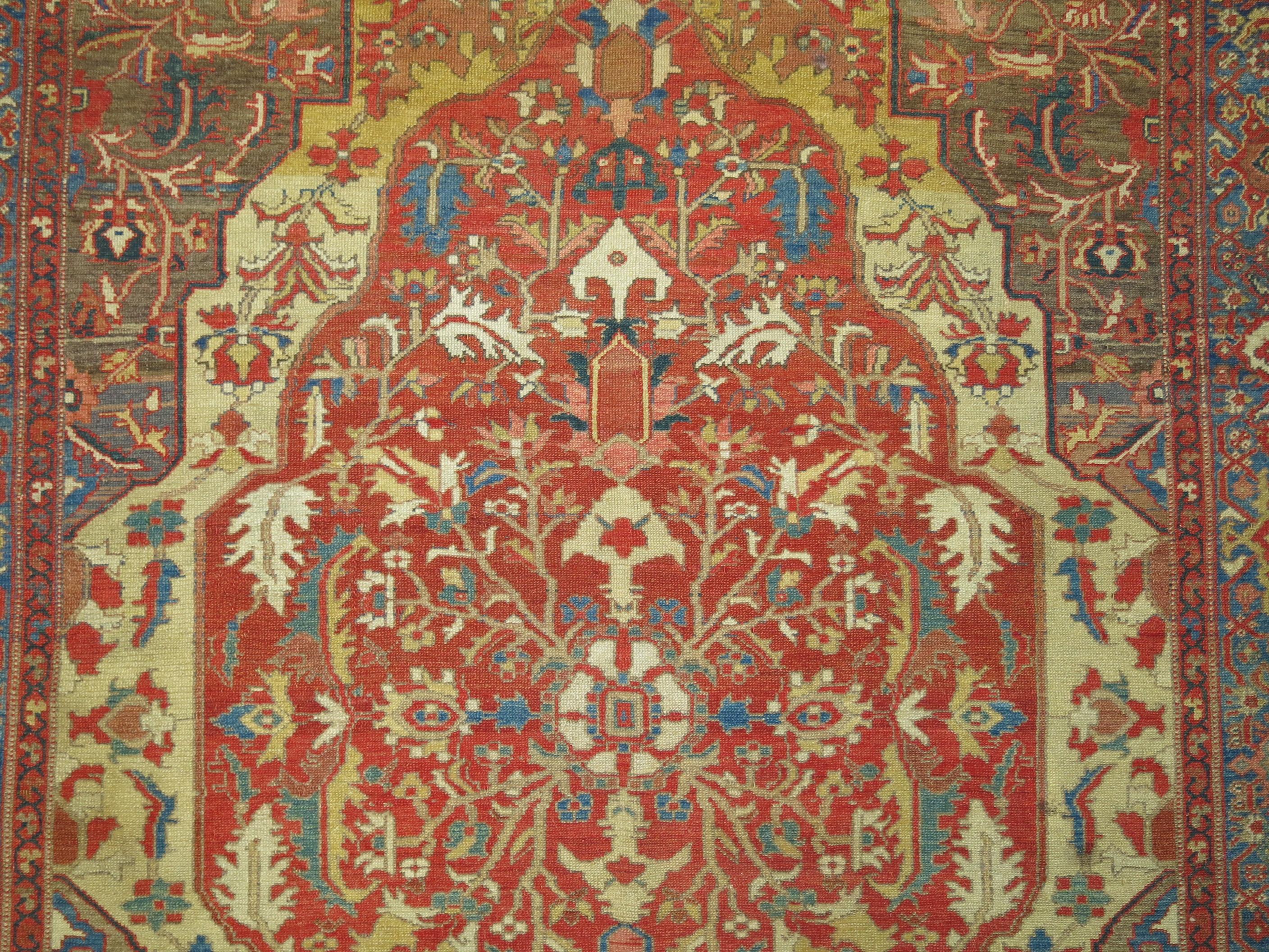 Superfine Antique Persian Malayer, Late 19th Century In Excellent Condition For Sale In New York, NY