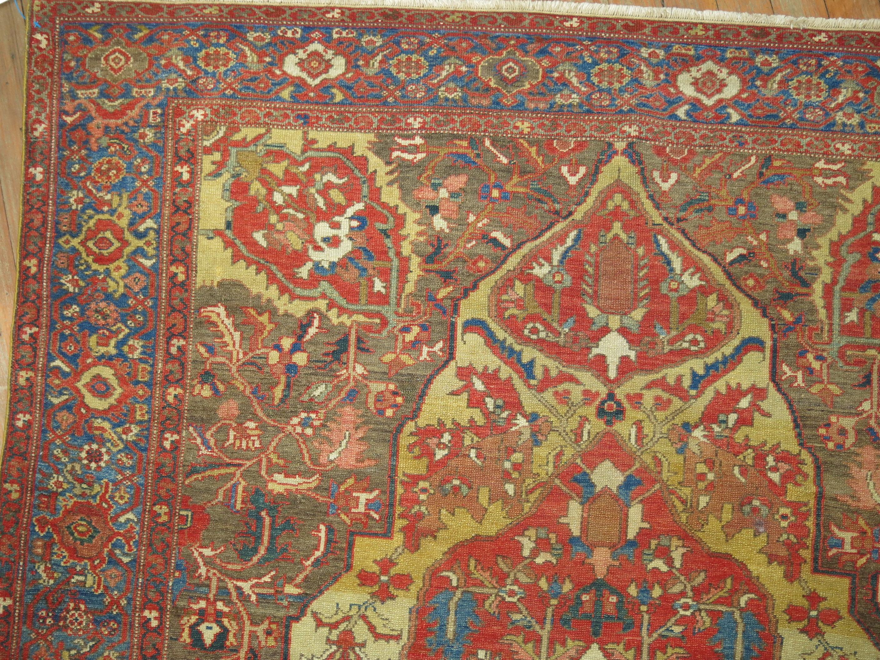 Superfine Antique Persian Malayer, Late 19th Century For Sale 1